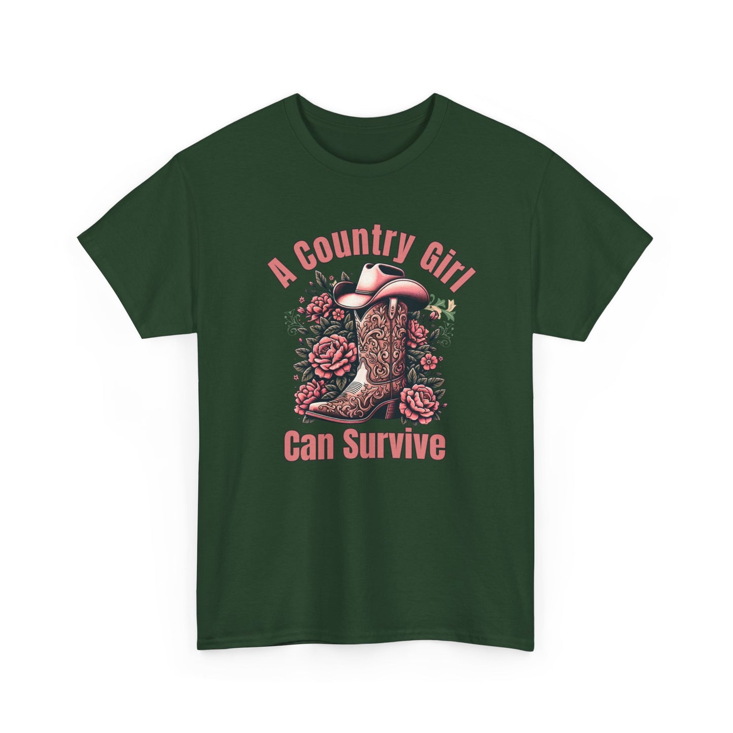 A Country Girl Can Survive Tee, Unisex Heavy Cotton - NEW 2025