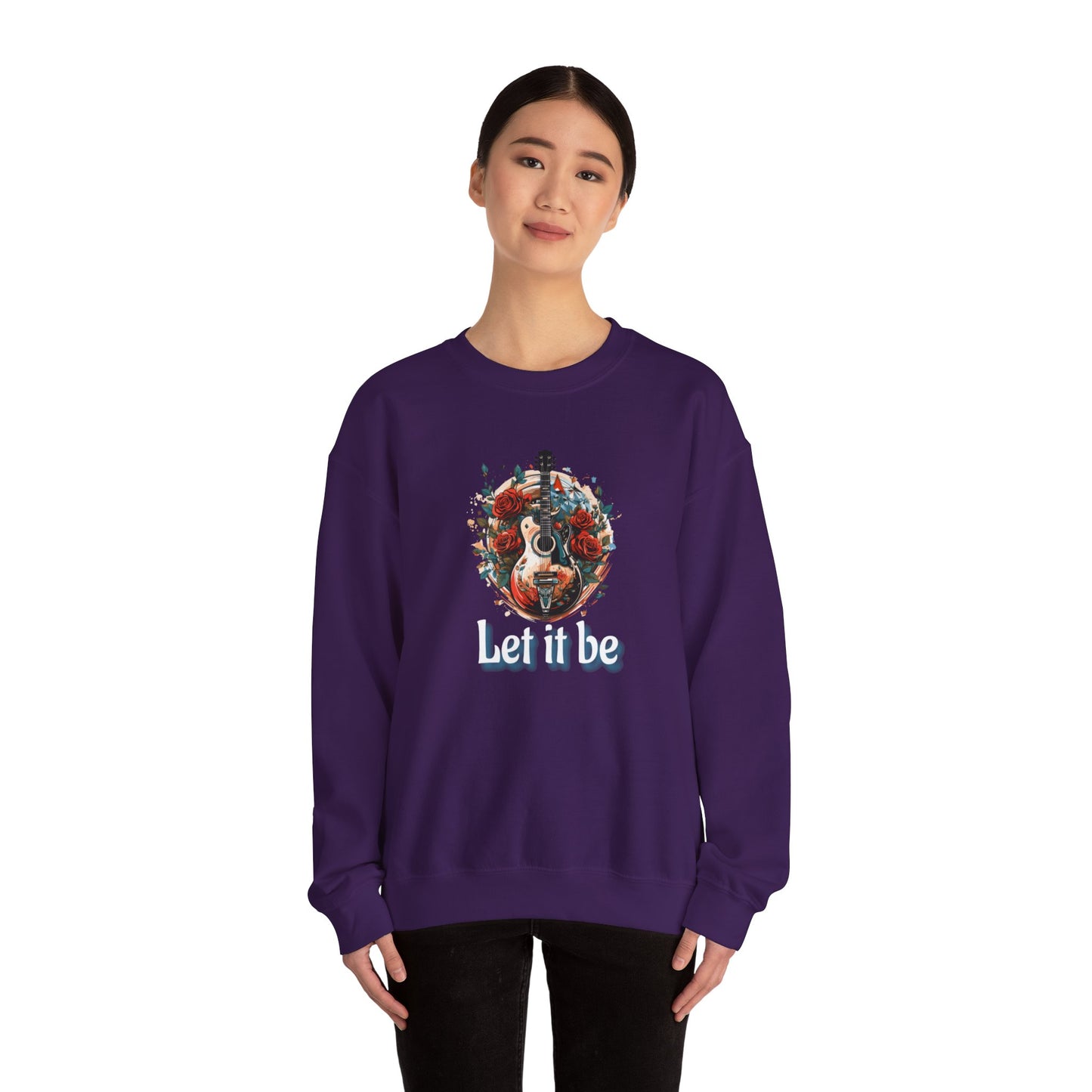 NEW! Lyrics Let It Be Music Crewneck Sweatshirt