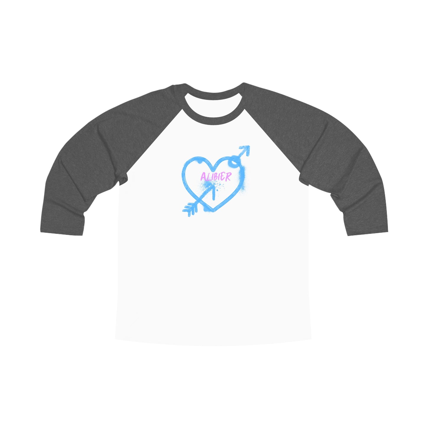 Alibier Spraypaint Unisex Tri-Blend 3\4 Raglan Tee