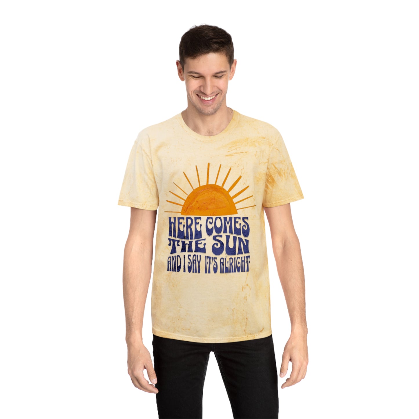 Lyrics Here Comes The Sun Unisex T-Shirt - Colorblast