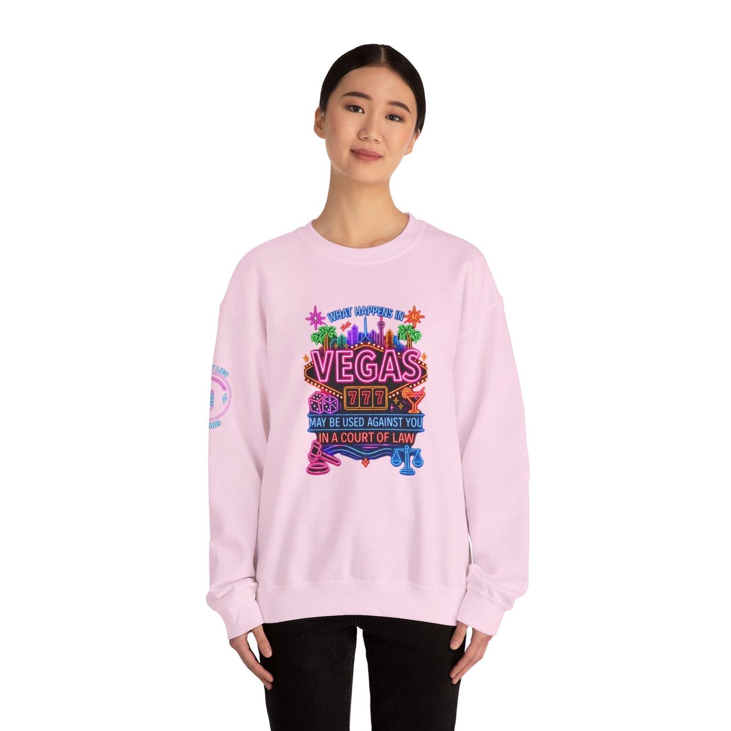 Las Vegas Neon "What Happens In Vegas" Crime Con 26' (Design 2) Crewneck Sweatshirt