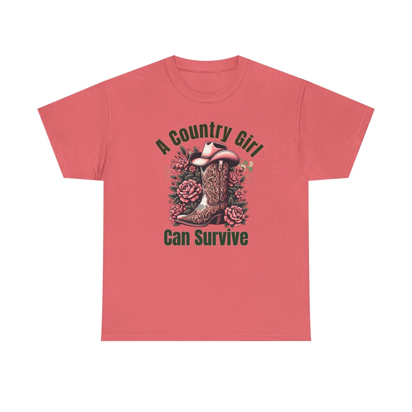 A Country Girl Can Survive Tee, Unisex Heavy Cotton - NEW 2025