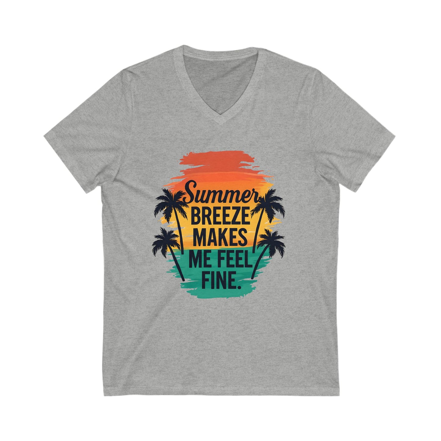 NEW! Lyrics Summer Breeze V-Neck Tee for Relaxation & Chill Vibes