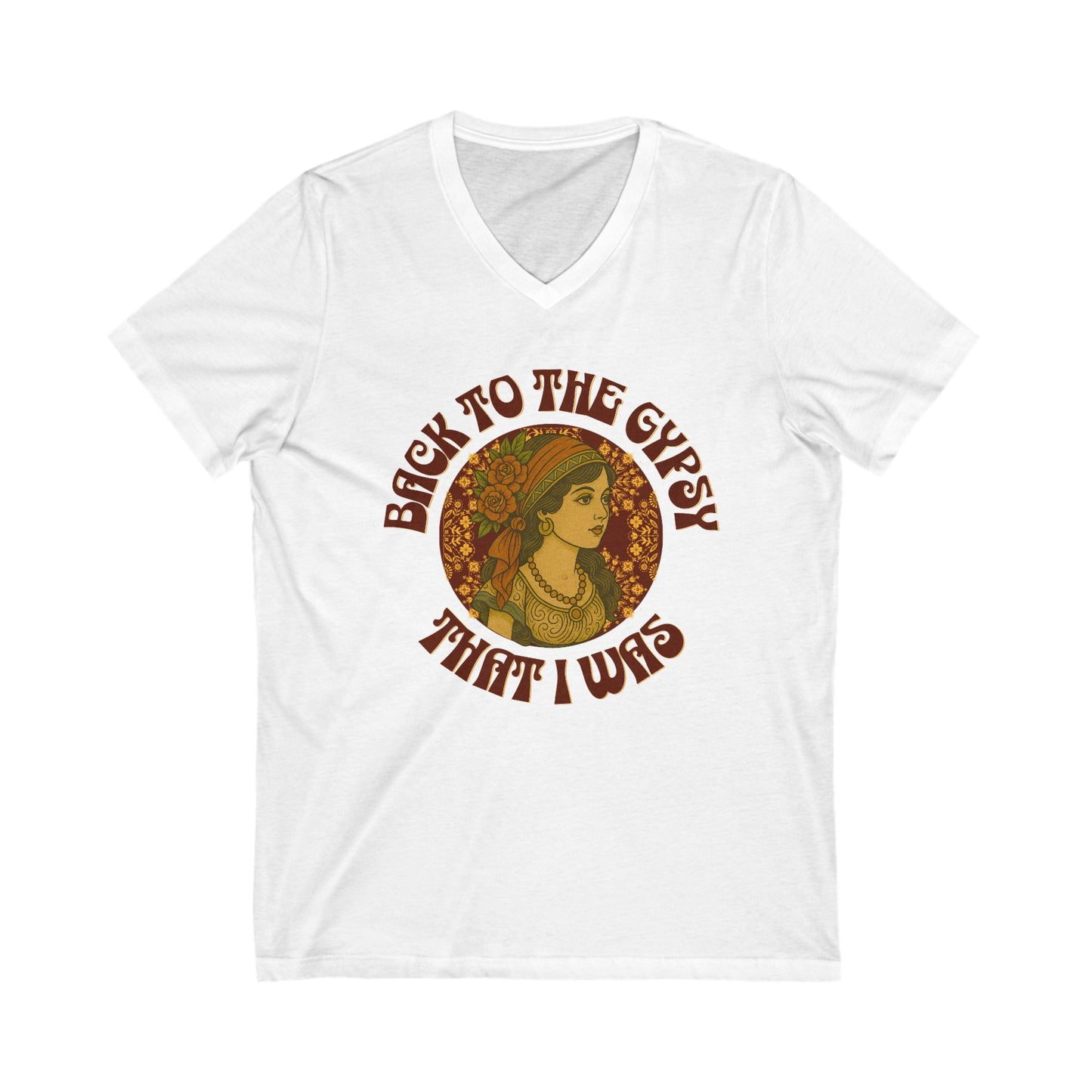 V-Neck Tee - Lyrics inspired tee - Back To The Gypsy That I Was - New 2025