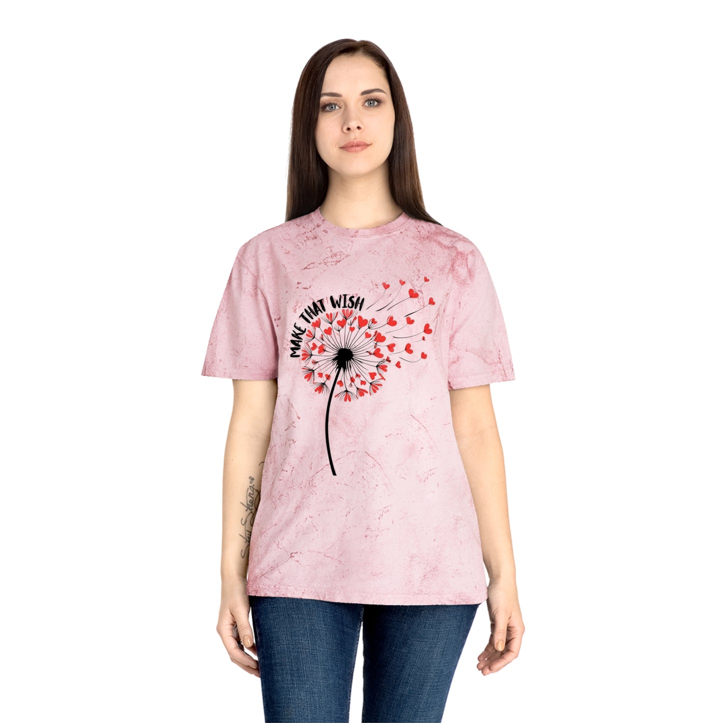 Dandelion 'Make That Wish' Tie-Dye Tee NEW FUN