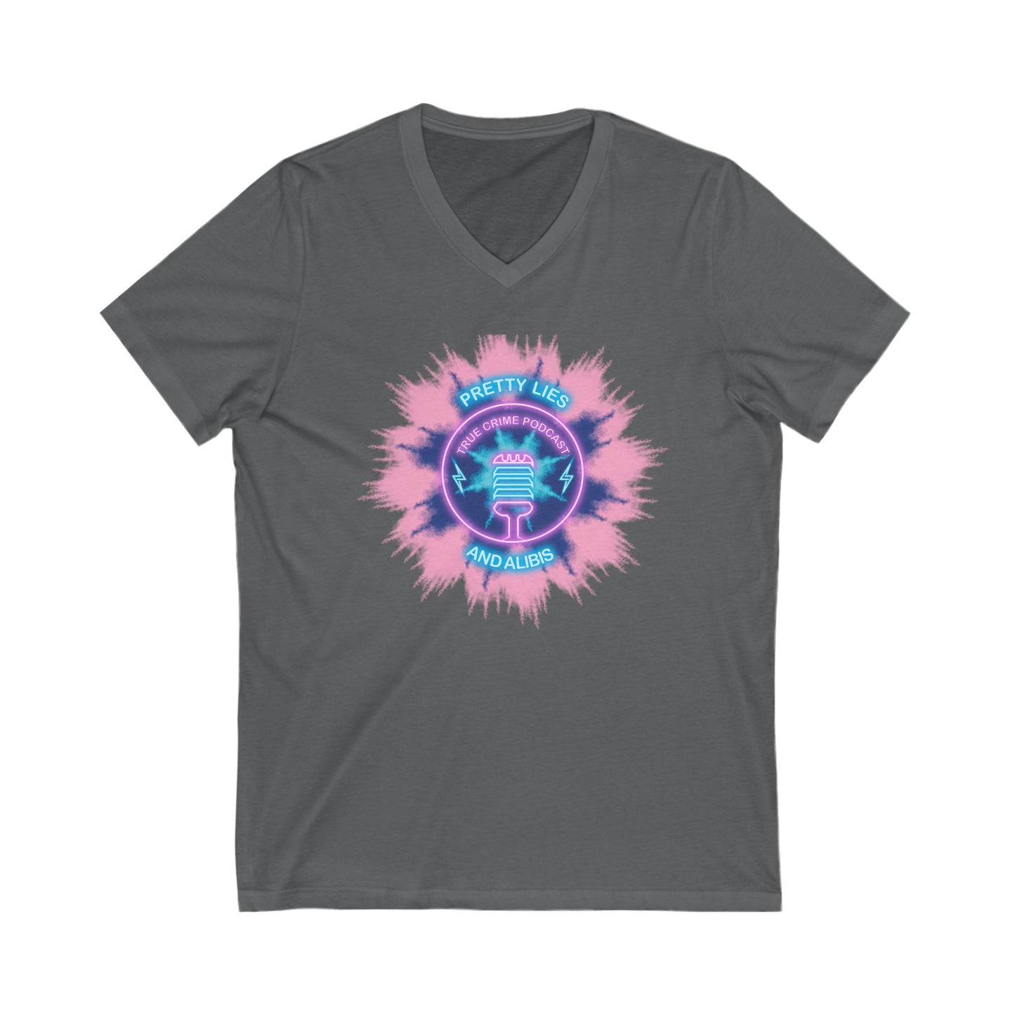 Splash Tie Dye Retro Unisex Jersey Short Sleeve V-Neck Tee