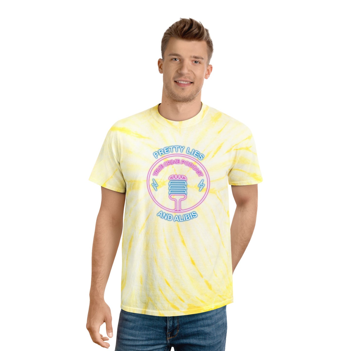Retro Tie-Dye Tee – Pretty Lies & Alibis Cassette Tape NEW 2025