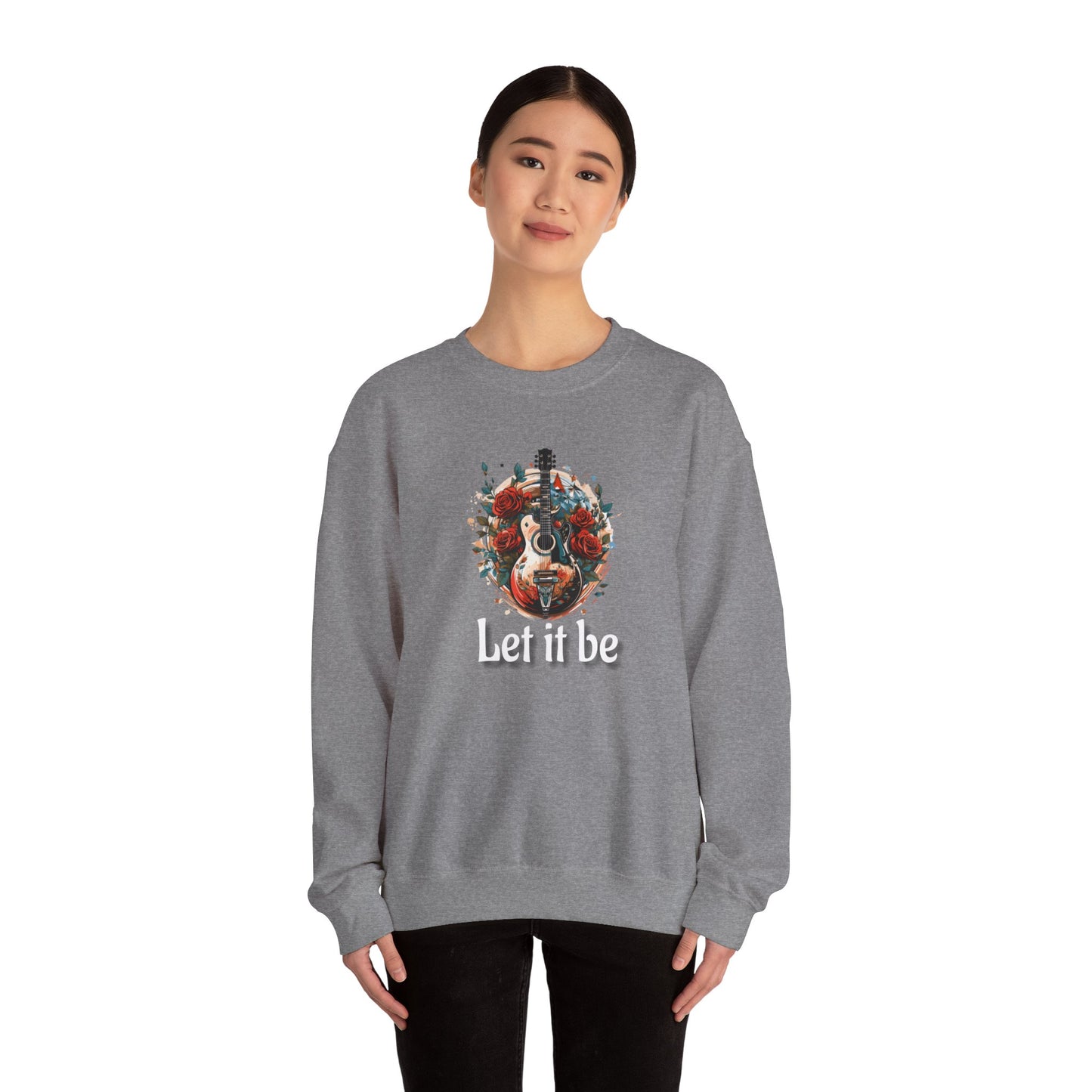 NEW! Lyrics Let It Be Music Crewneck Sweatshirt