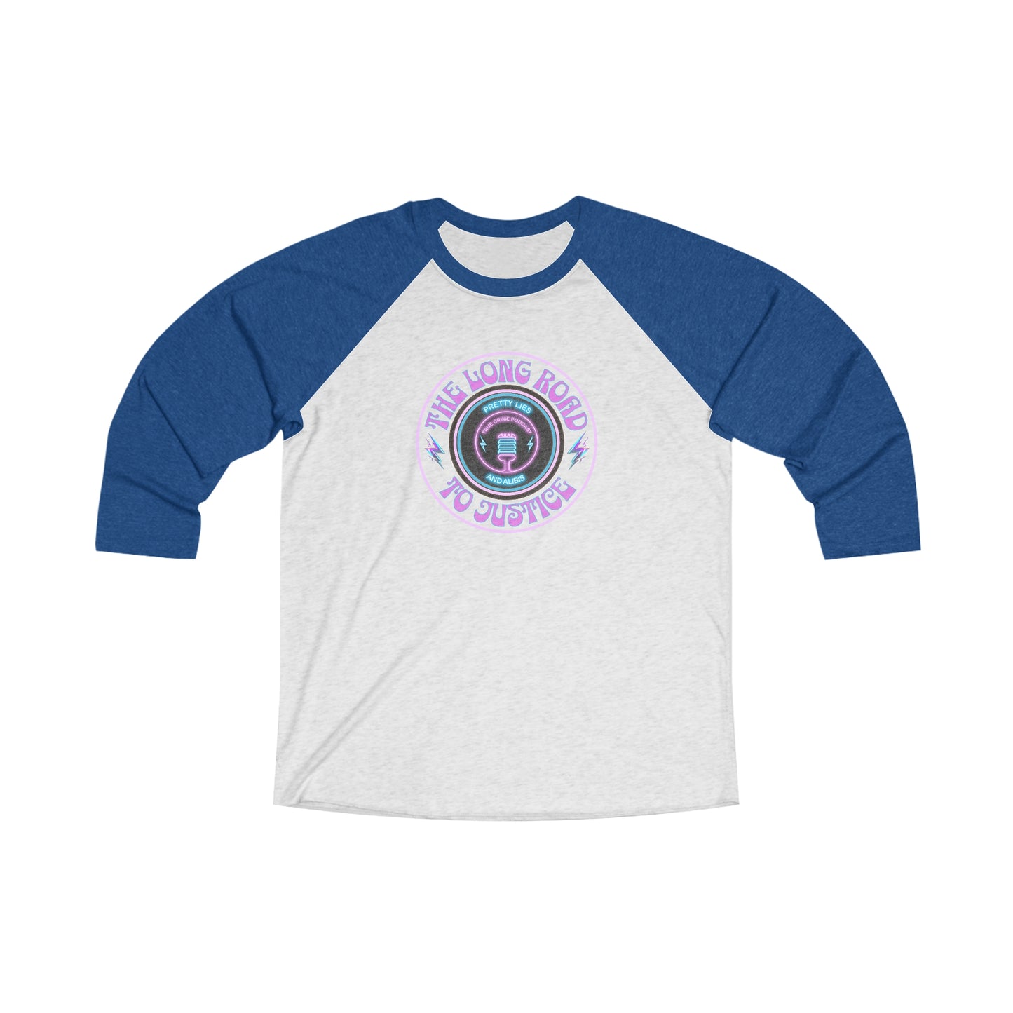 Long Road To Justice Unisex Tri-Blend 3\4 Raglan Tee