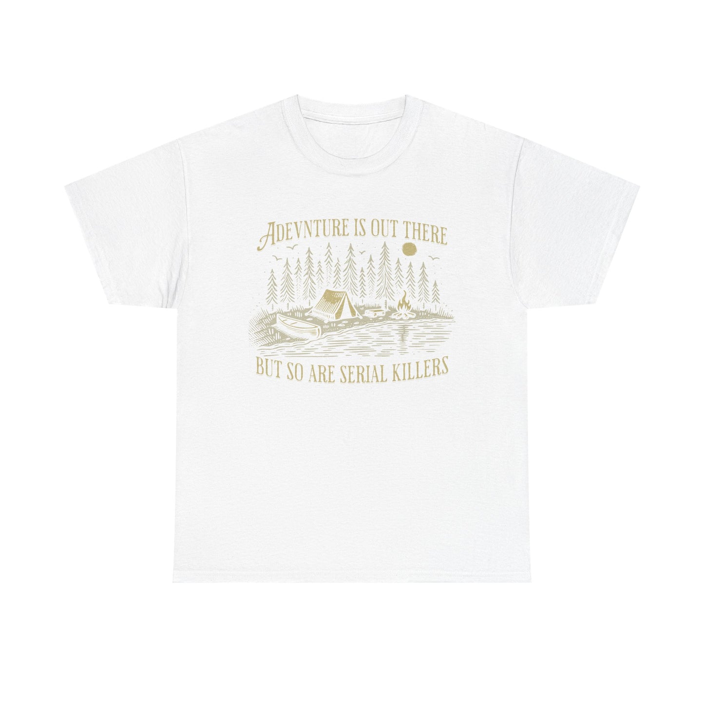 Adventure Is Out There Unisex Heavy Cotton Tee - Funny Outdoor Shirt