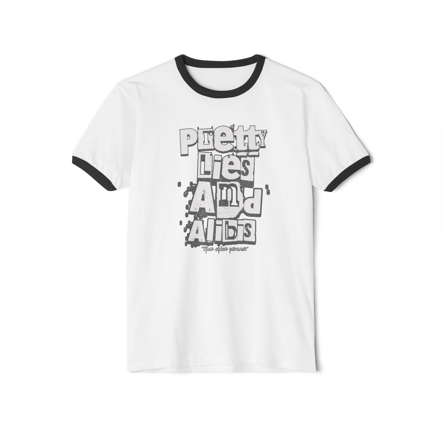 New "Pretty Lies And Alibis" Ransom Unisex Cotton Ringer T-Shirt - Trendy Graphic Tee for Casual Wear