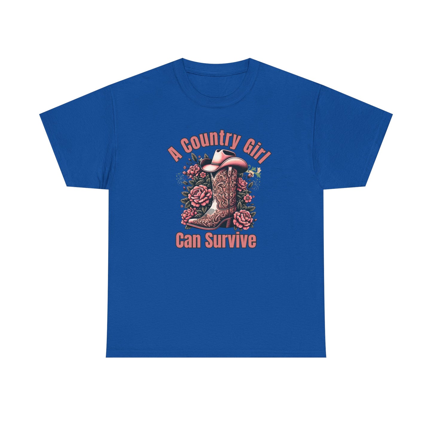 A Country Girl Can Survive Tee, Unisex Heavy Cotton - NEW 2025