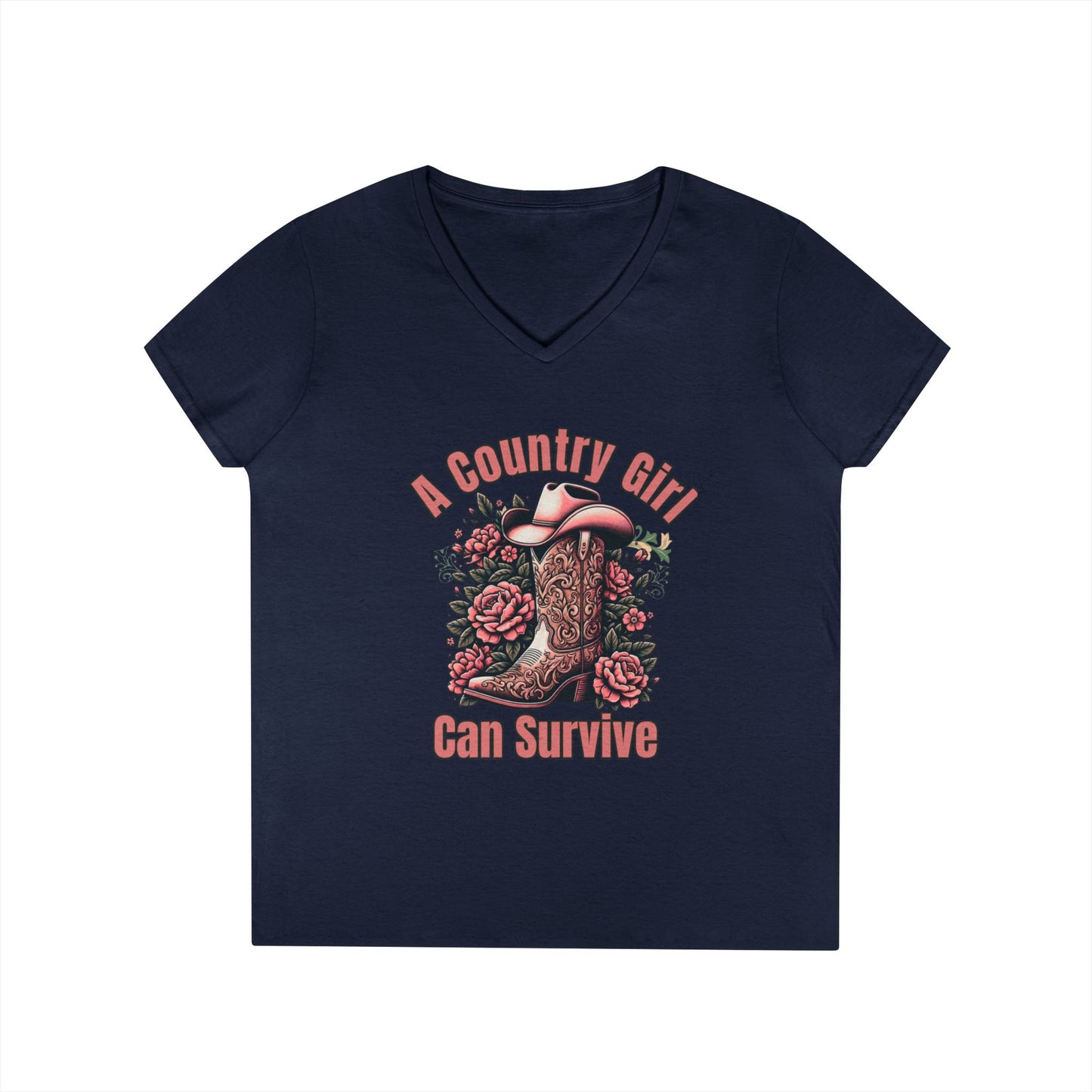 Country Girl V-Neck T-Shirt, -NEW 2025
