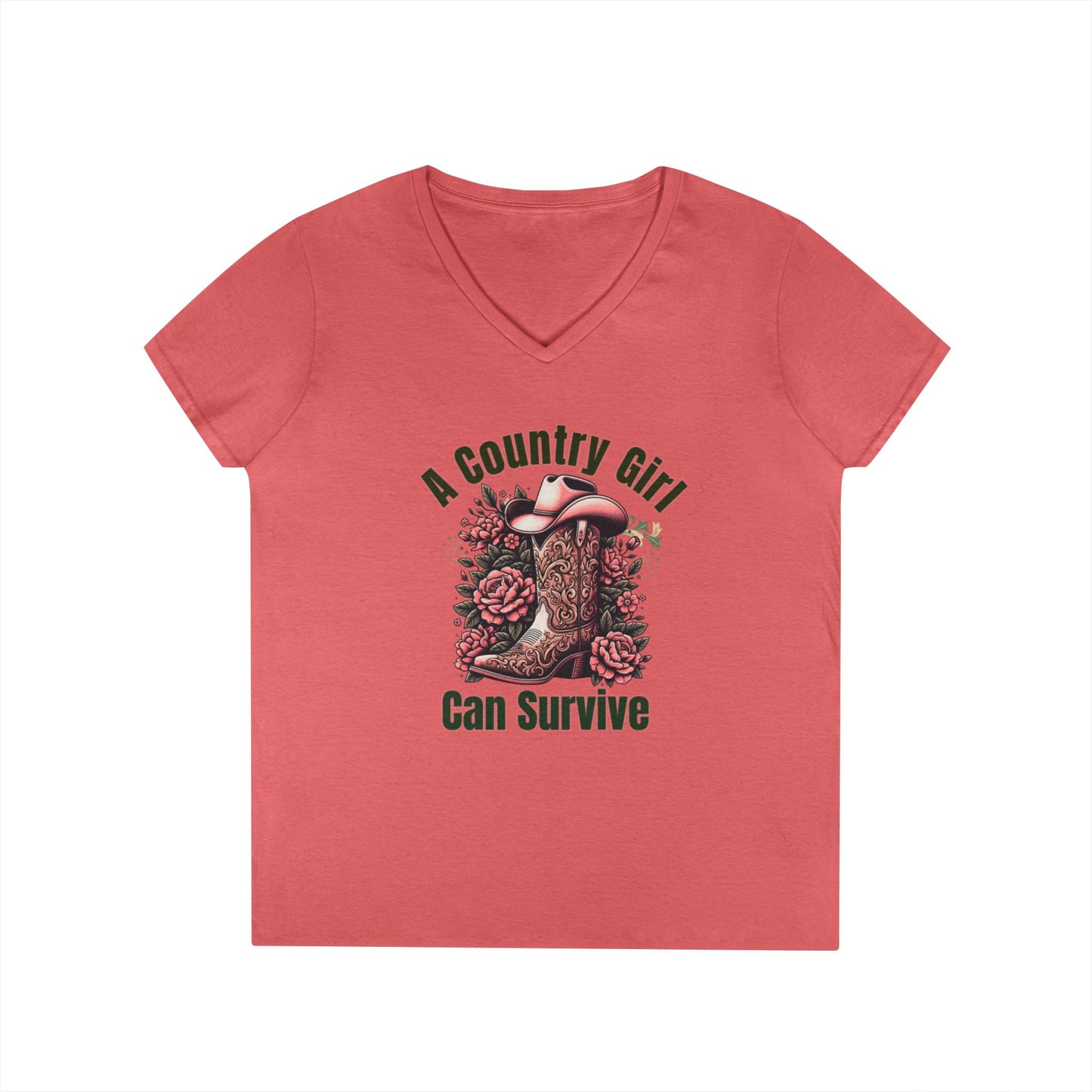 Country Girl V-Neck T-Shirt, -NEW 2025
