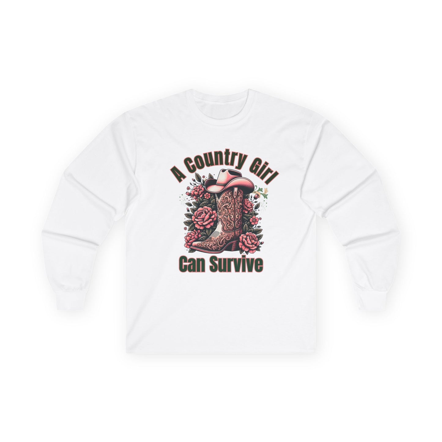 A Country Girl Can Survive Long Sleeve Tee | NEW 2025