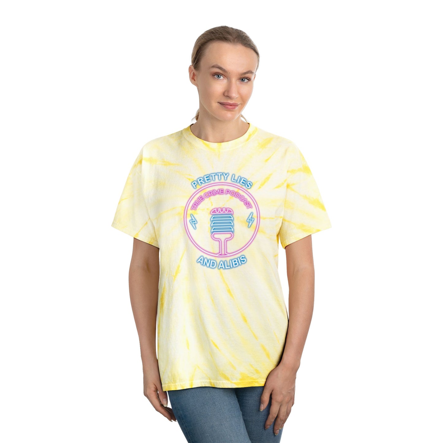 Retro Tie-Dye Tee – Pretty Lies & Alibis Cassette Tape NEW 2025