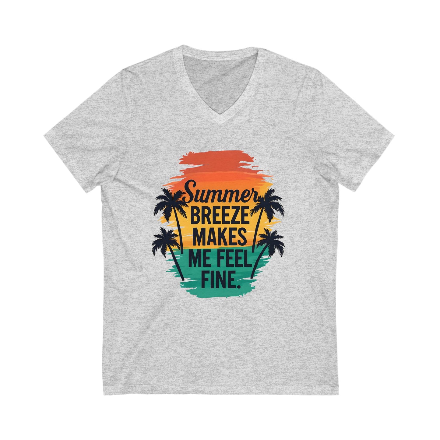 NEW! Lyrics Summer Breeze V-Neck Tee for Relaxation & Chill Vibes