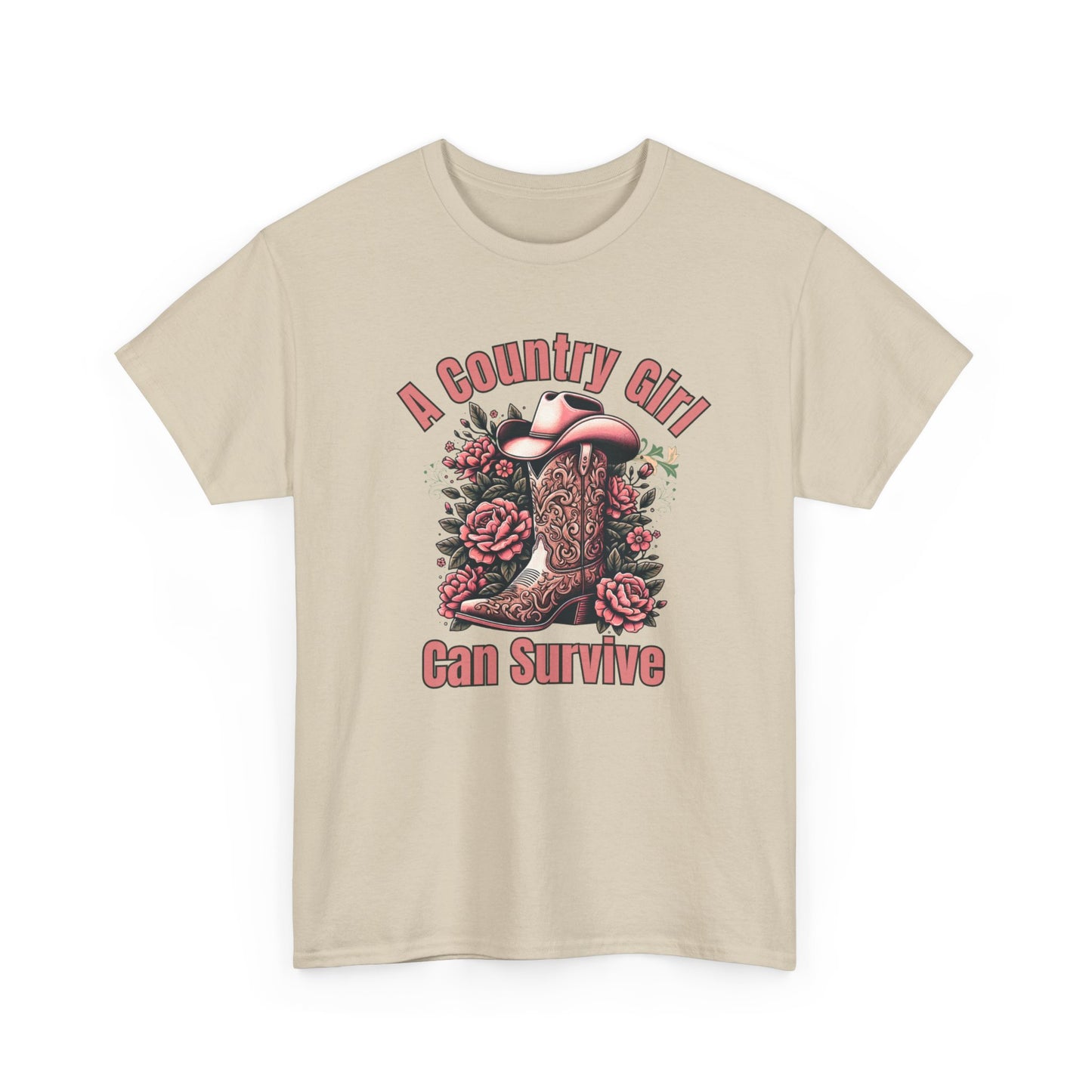 A Country Girl Can Survive Tee, Unisex Heavy Cotton - NEW 2025