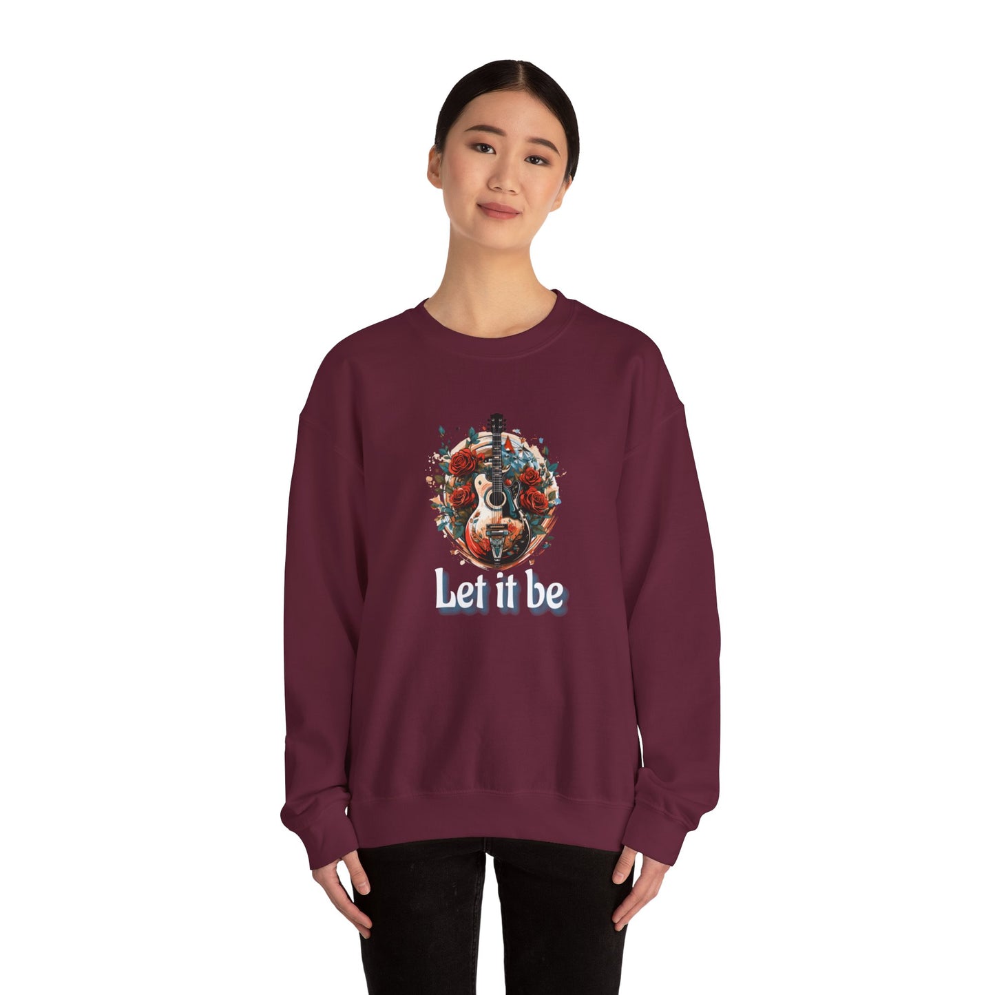 NEW! Lyrics Let It Be Music Crewneck Sweatshirt