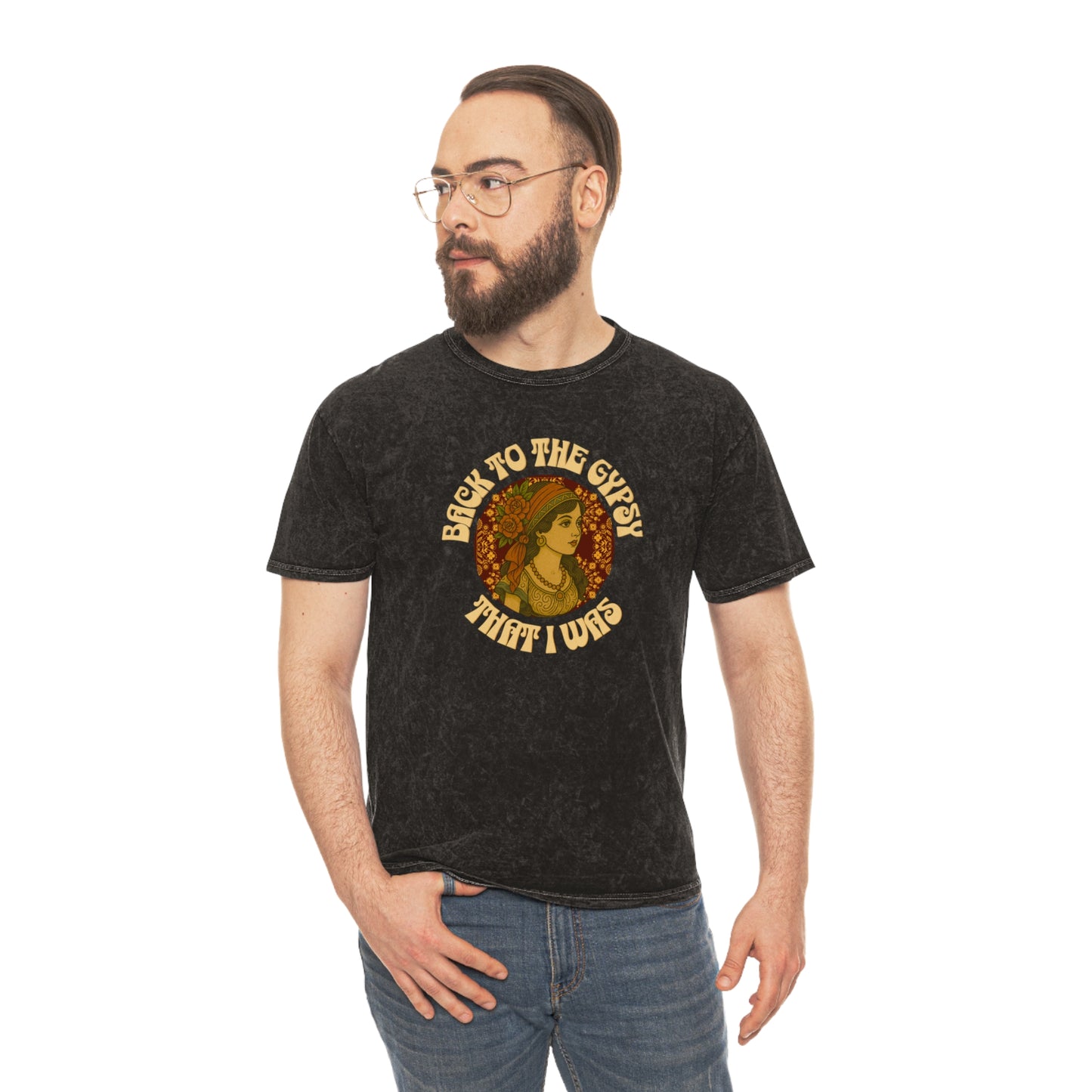 Mineral Wash T-Shirt - Back To The Gypsy That I Was - New 2025
