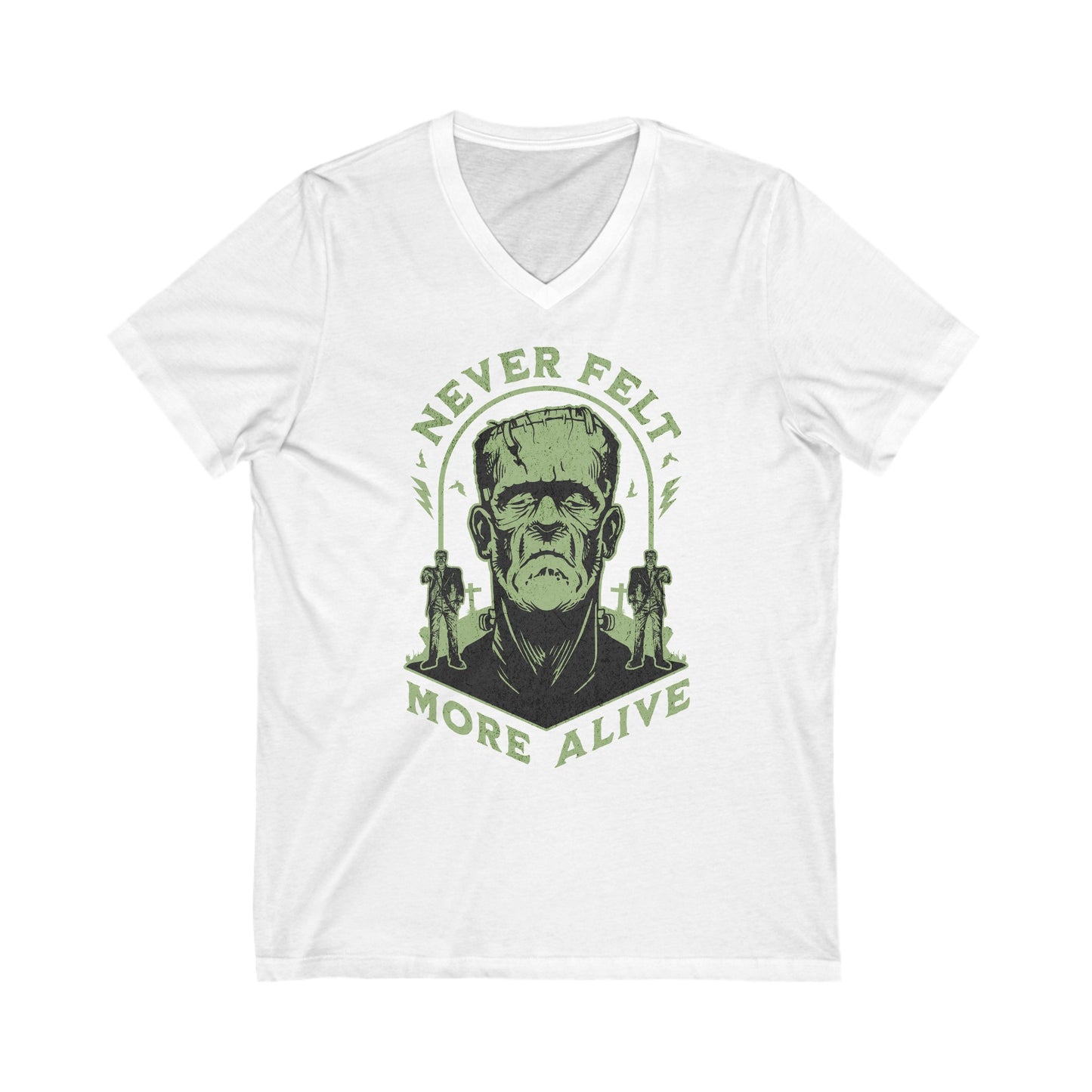 Halloween 2024 Alive Jersey Short Sleeve V-Neck Tee