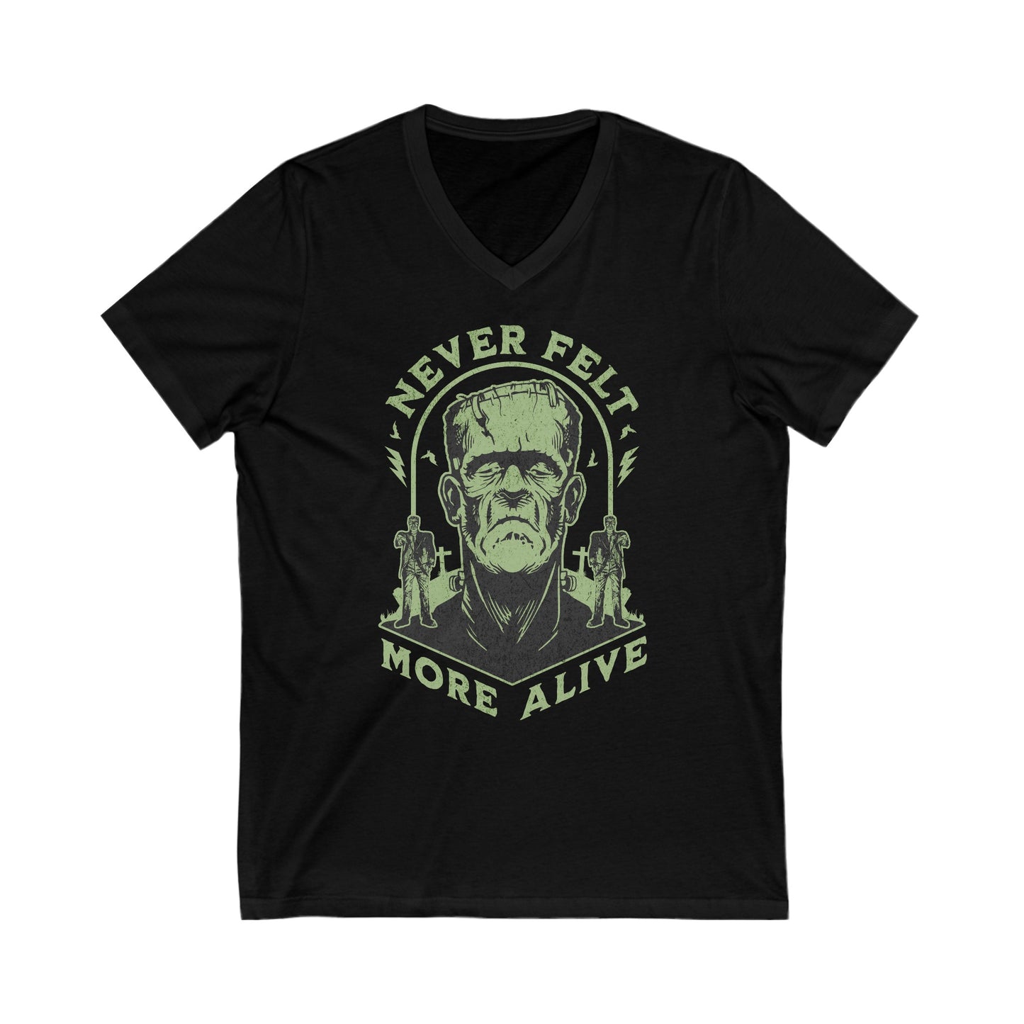 Halloween 2024 Alive Jersey Short Sleeve V-Neck Tee