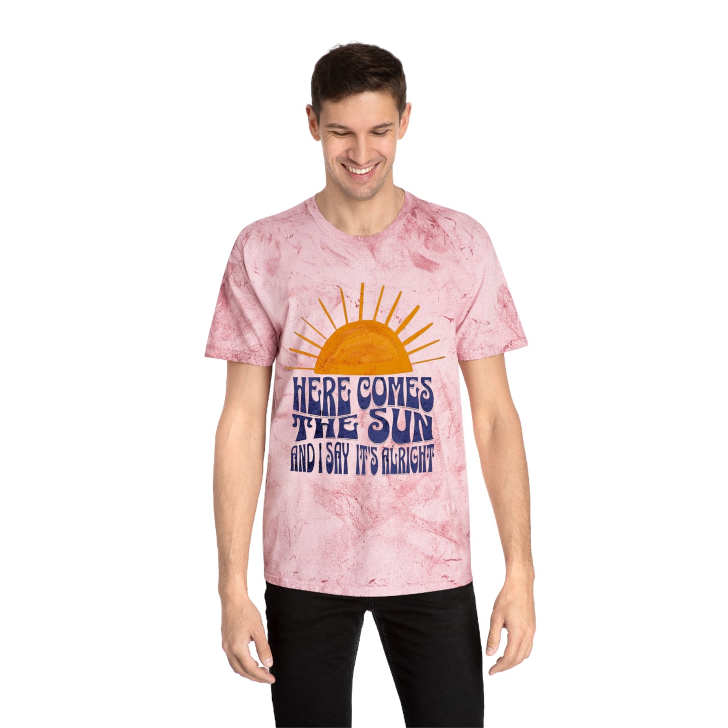 Lyrics Here Comes The Sun Unisex T-Shirt - Colorblast