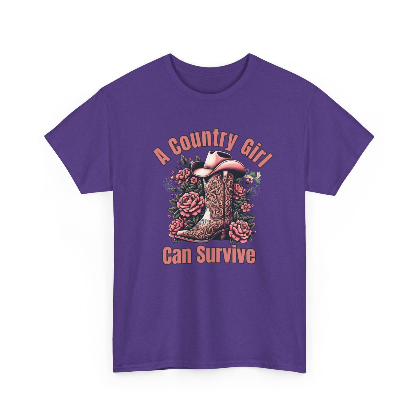 A Country Girl Can Survive Tee, Unisex Heavy Cotton - NEW 2025