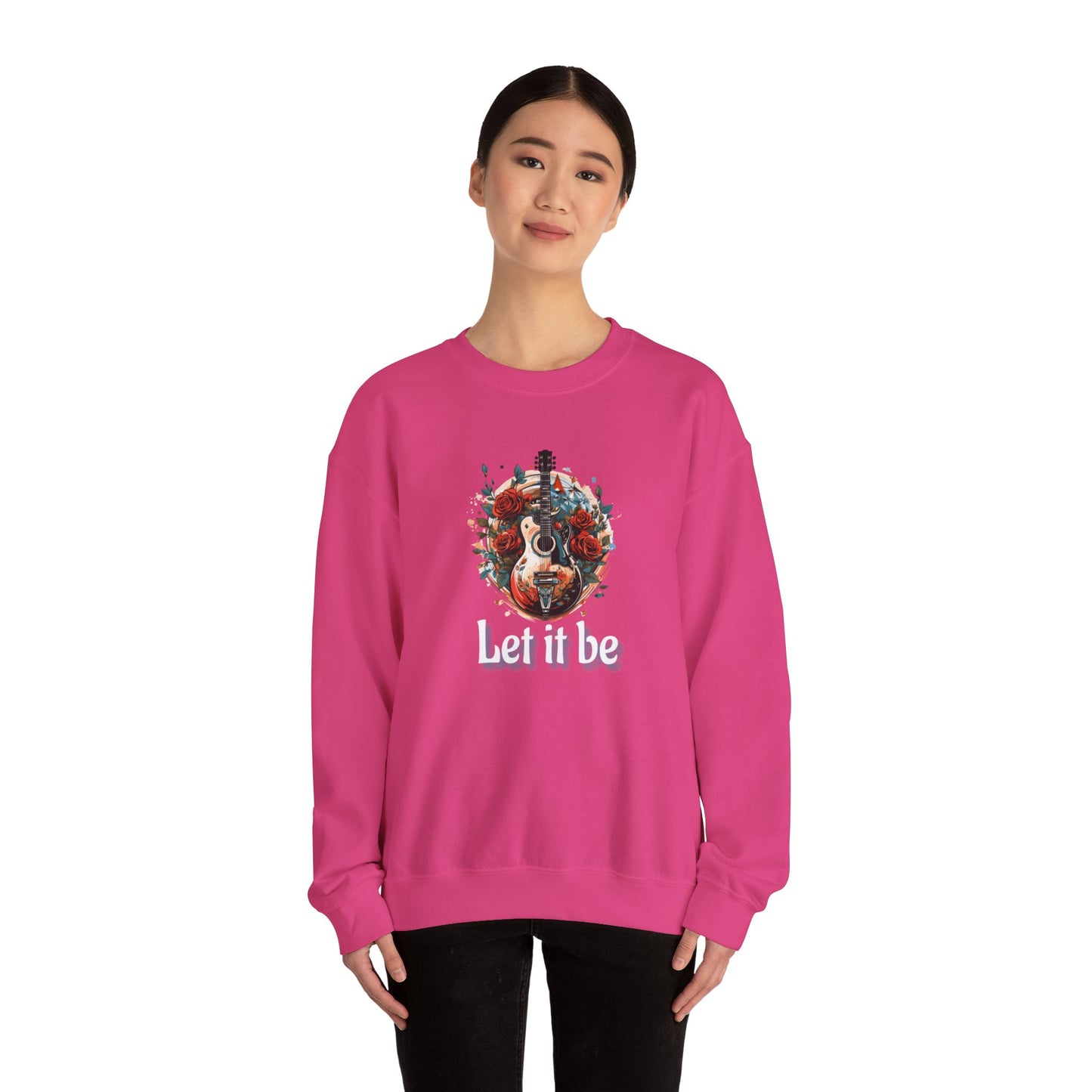 NEW! Lyrics Let It Be Music Crewneck Sweatshirt