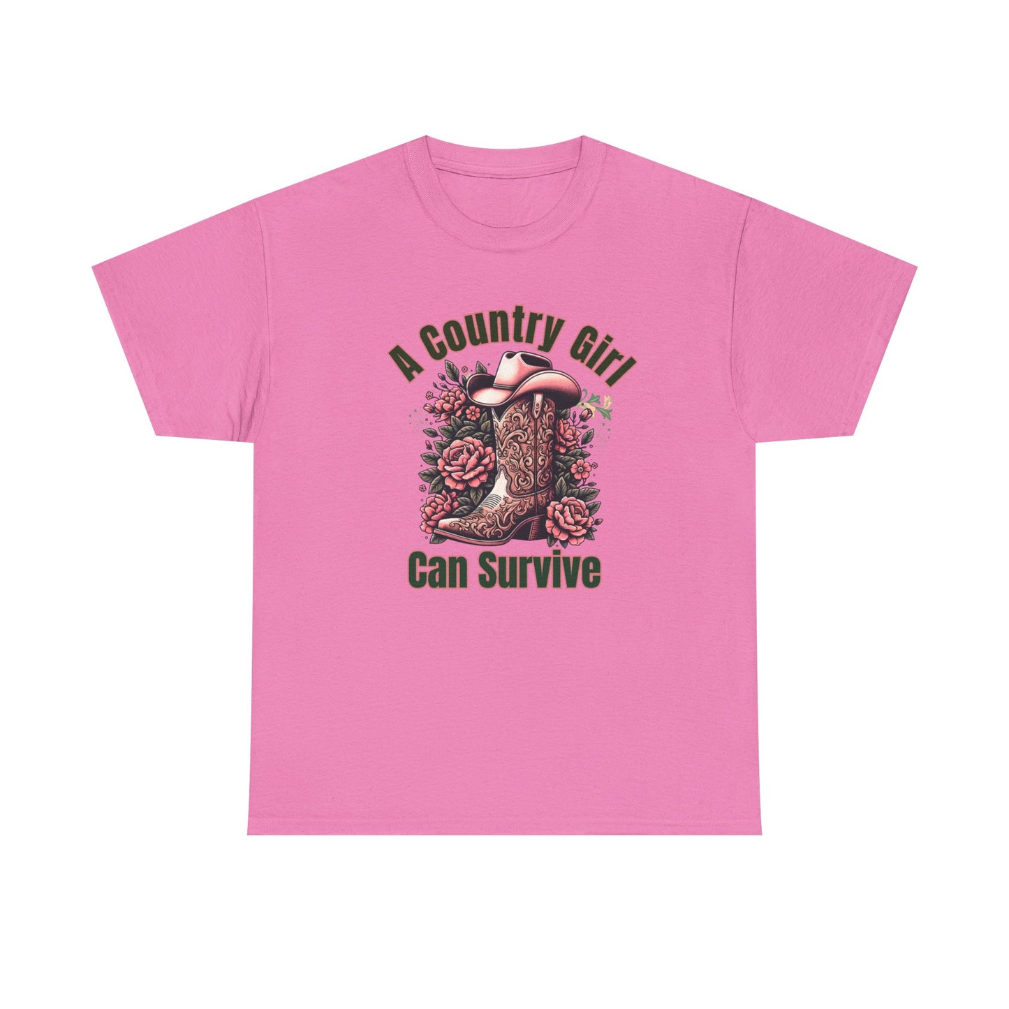 A Country Girl Can Survive Tee, Unisex Heavy Cotton - NEW 2025