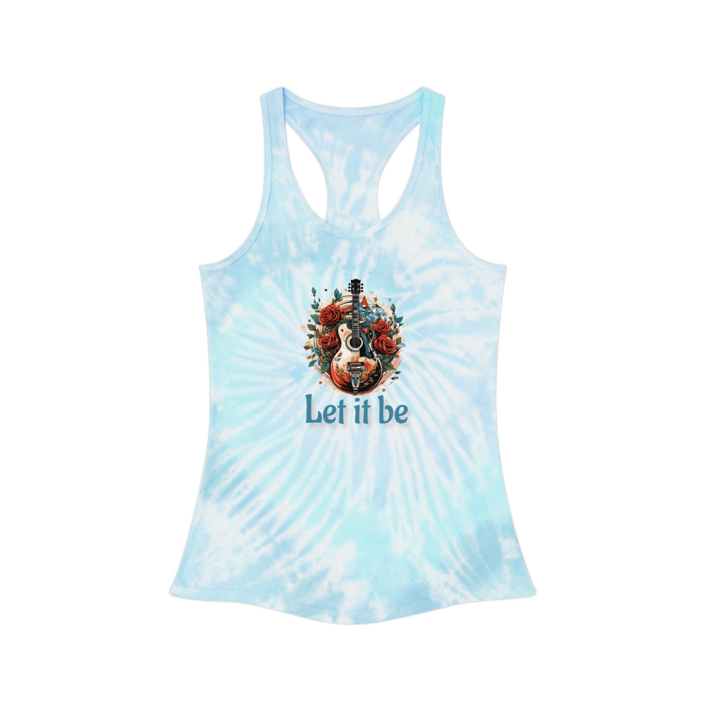 NEW! Lyrics Tie Dye Racerback Tank Top - Let It Be