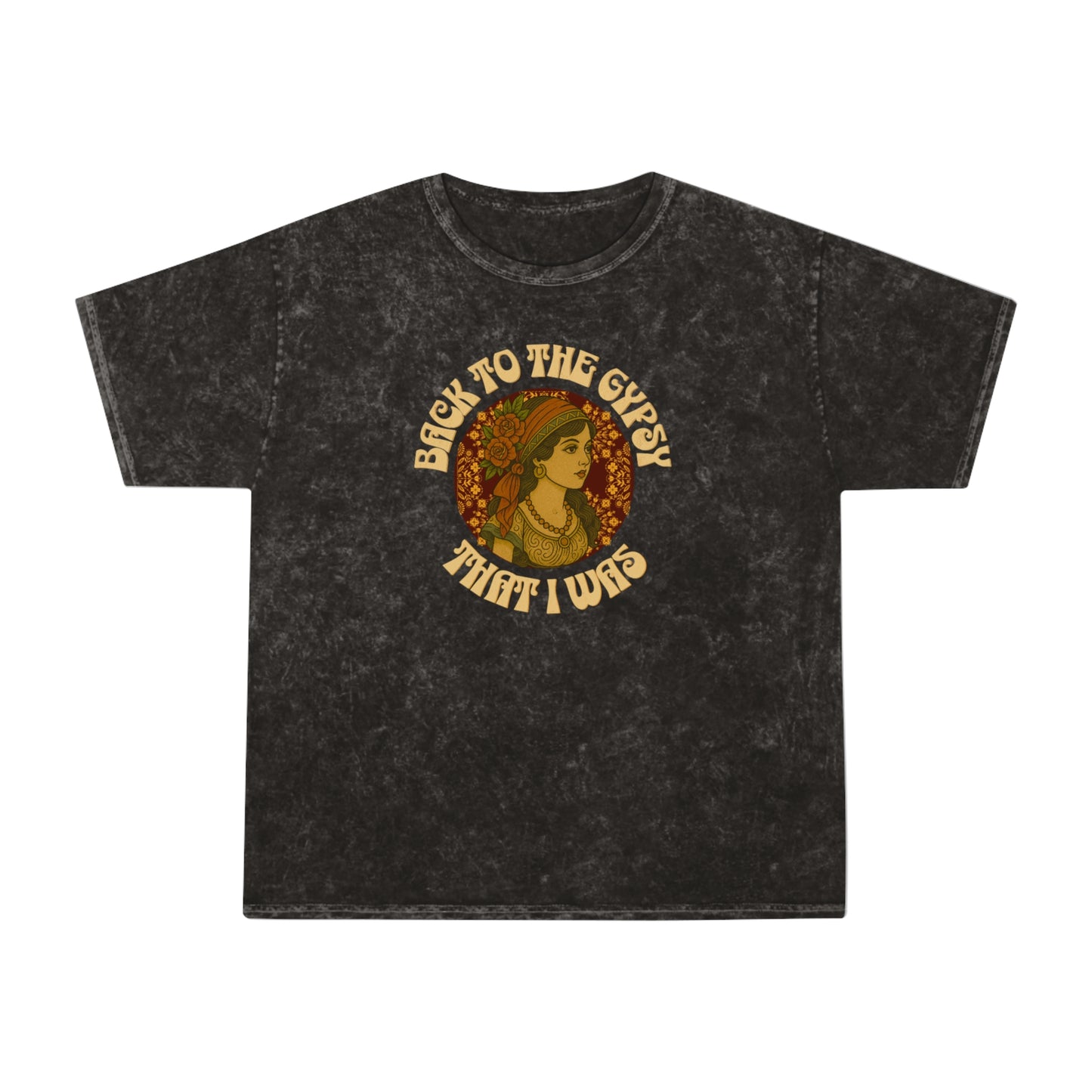 Mineral Wash T-Shirt - Back To The Gypsy That I Was - New 2025