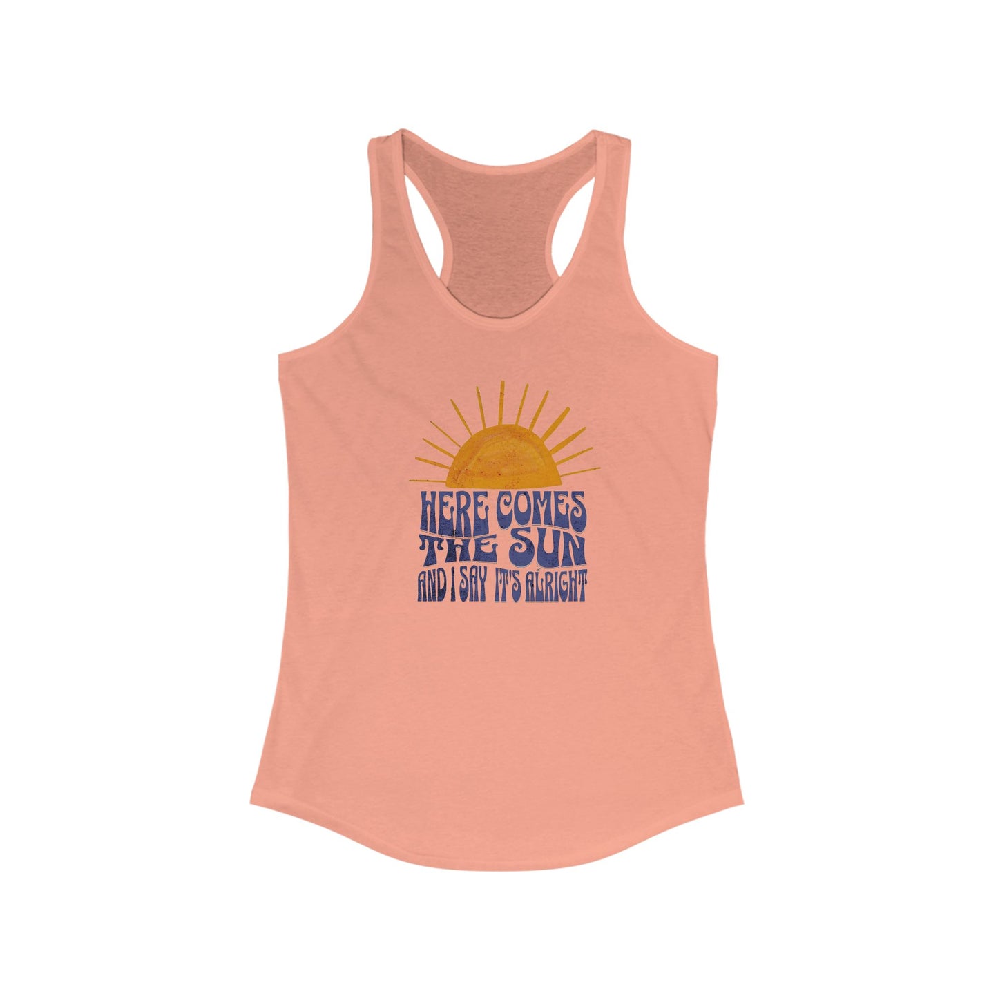 NEW Lyrics- Here Comes the Sun Women's Racerback Tank Top