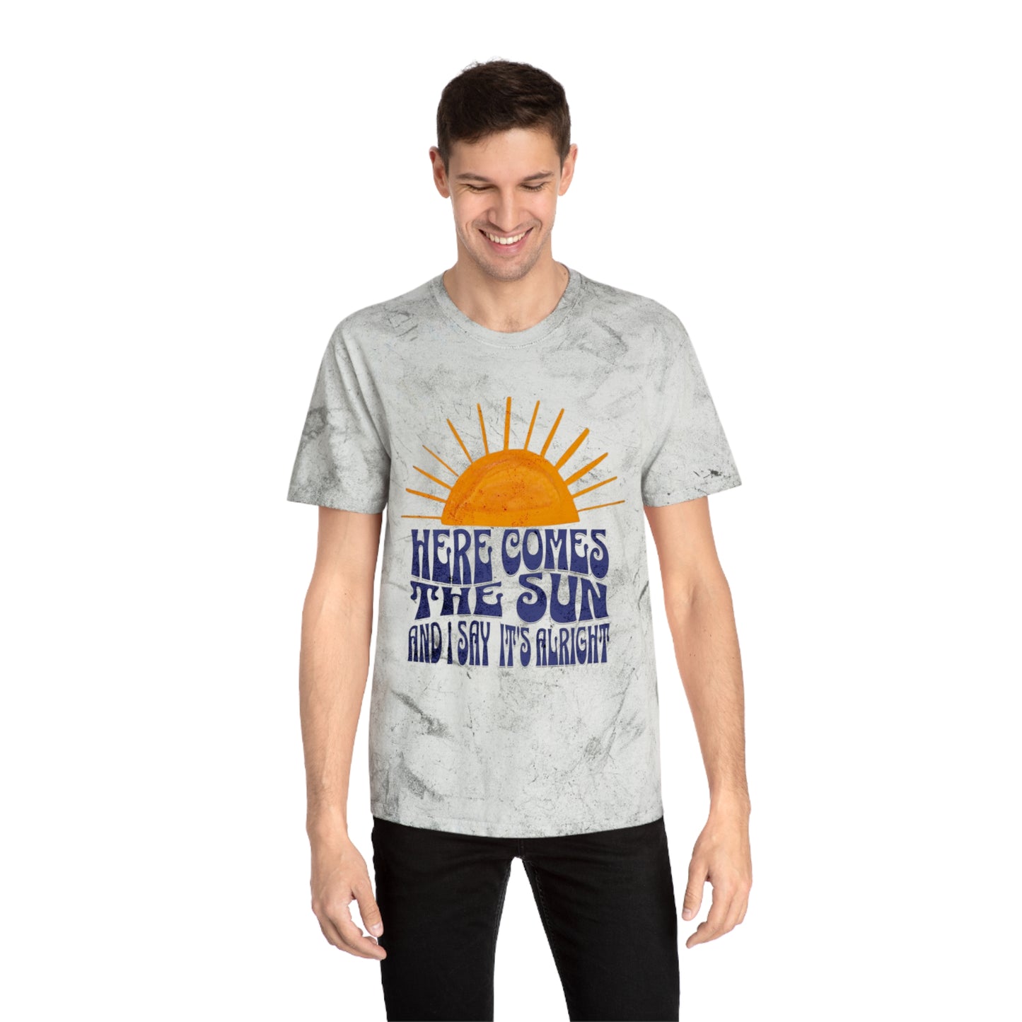 Lyrics Here Comes The Sun Unisex T-Shirt - Colorblast