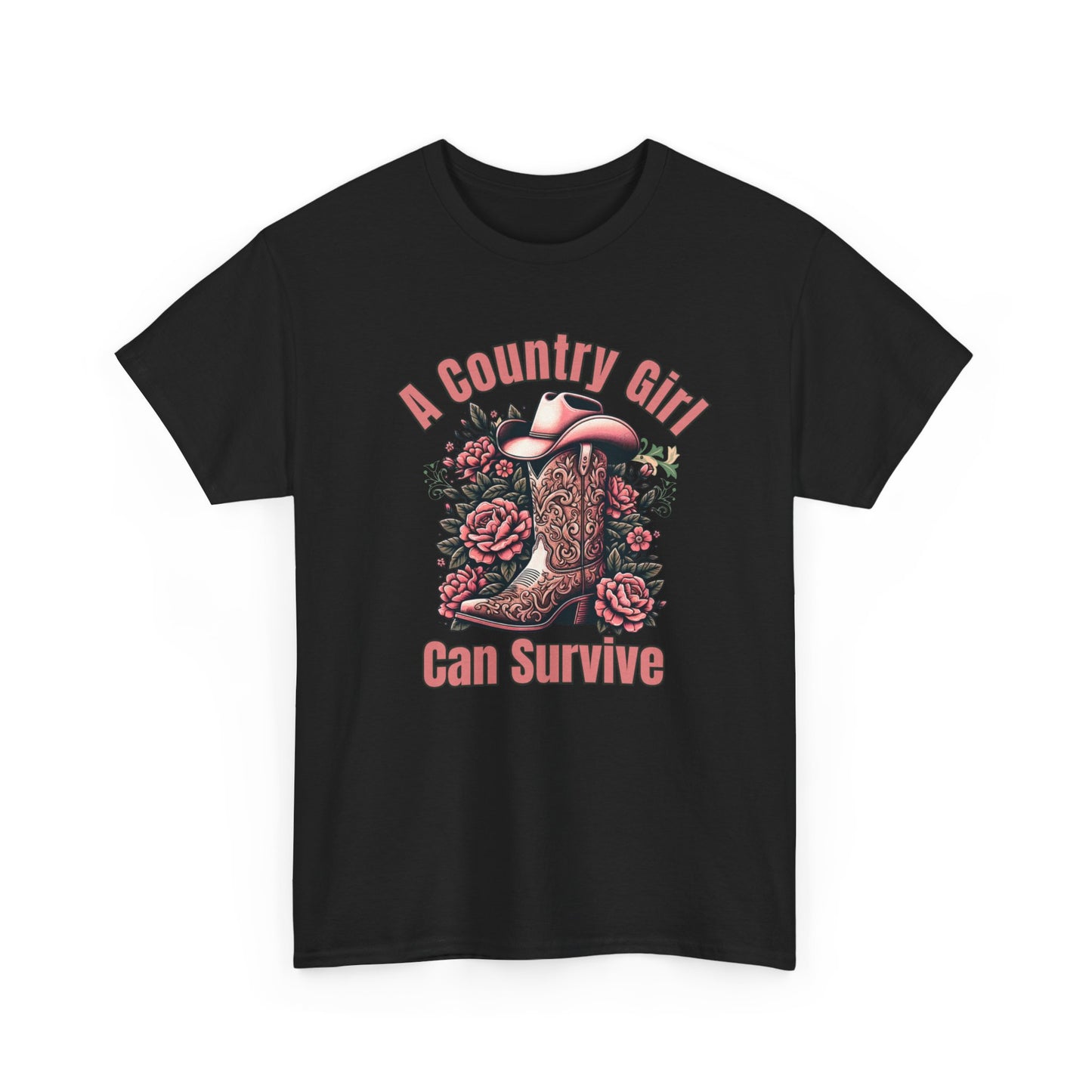 A Country Girl Can Survive Tee, Unisex Heavy Cotton - NEW 2025