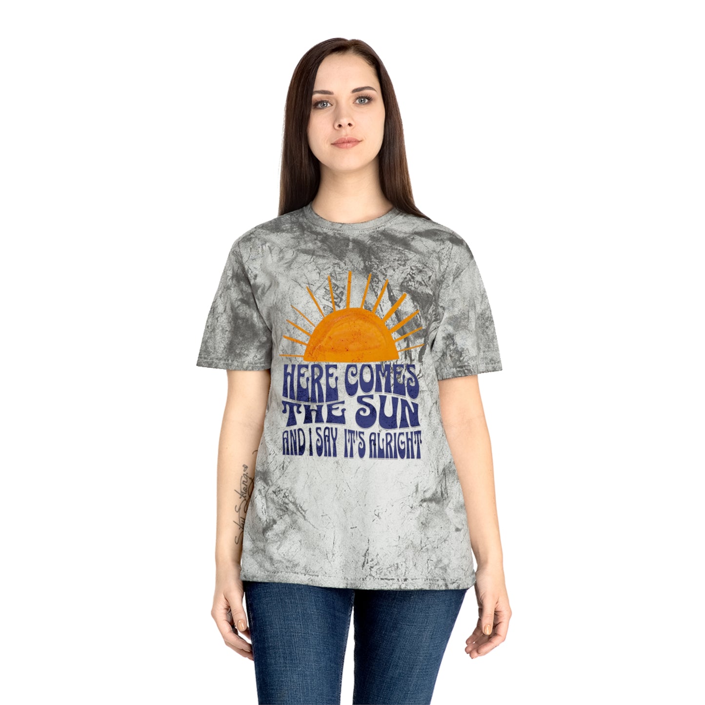 Lyrics Here Comes The Sun Unisex T-Shirt - Colorblast