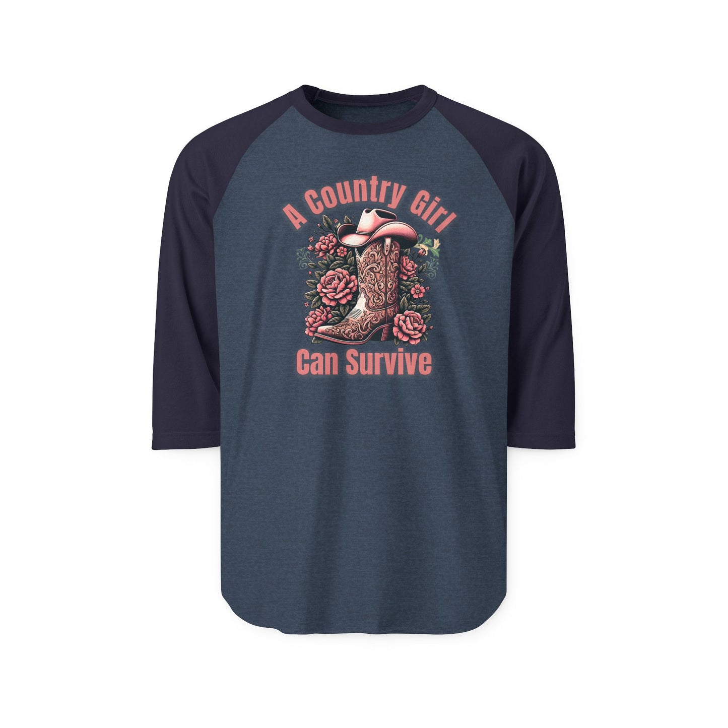 Country Girl Can Survive Raglan Shirt - New 2025