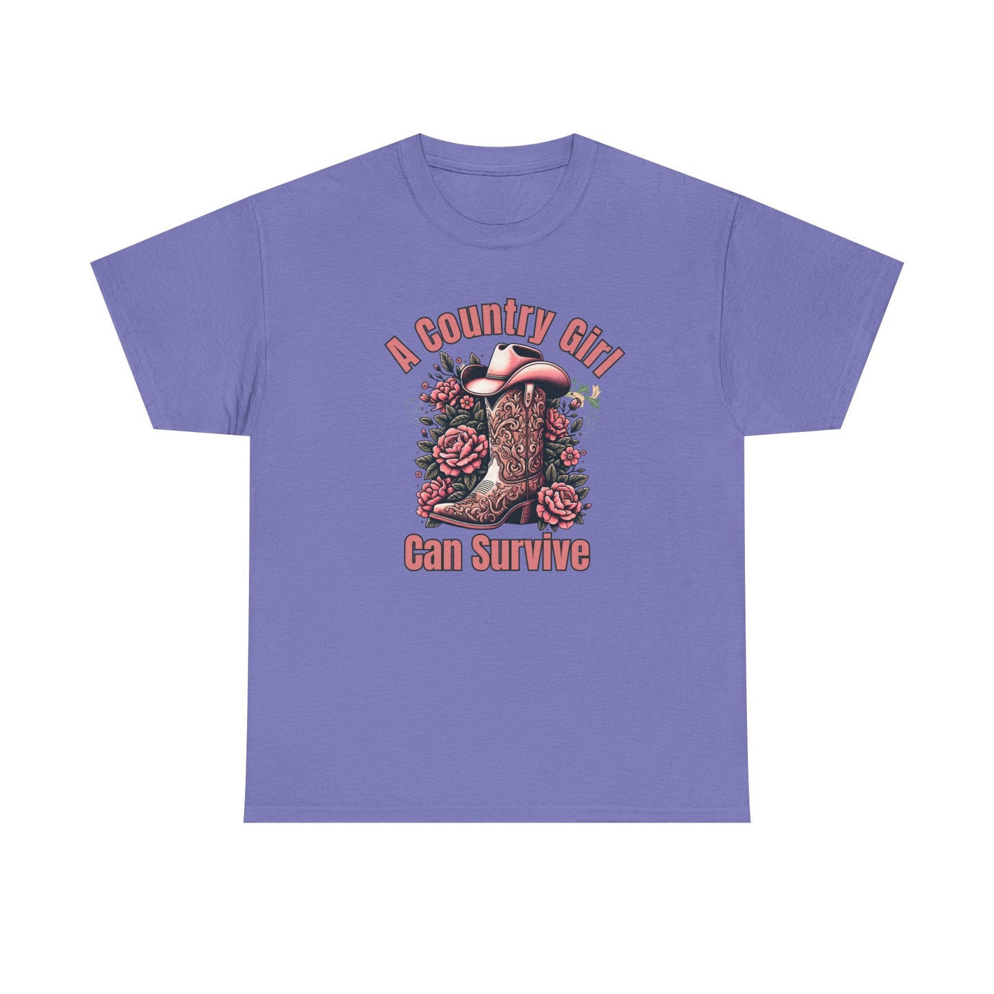 A Country Girl Can Survive Tee, Unisex Heavy Cotton - NEW 2025