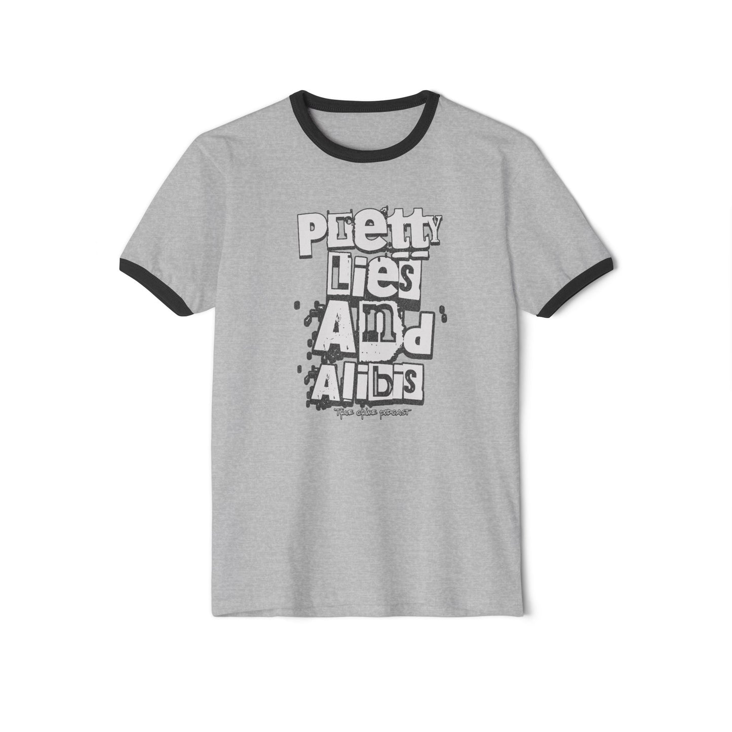 New "Pretty Lies And Alibis" Ransom Unisex Cotton Ringer T-Shirt - Trendy Graphic Tee for Casual Wear