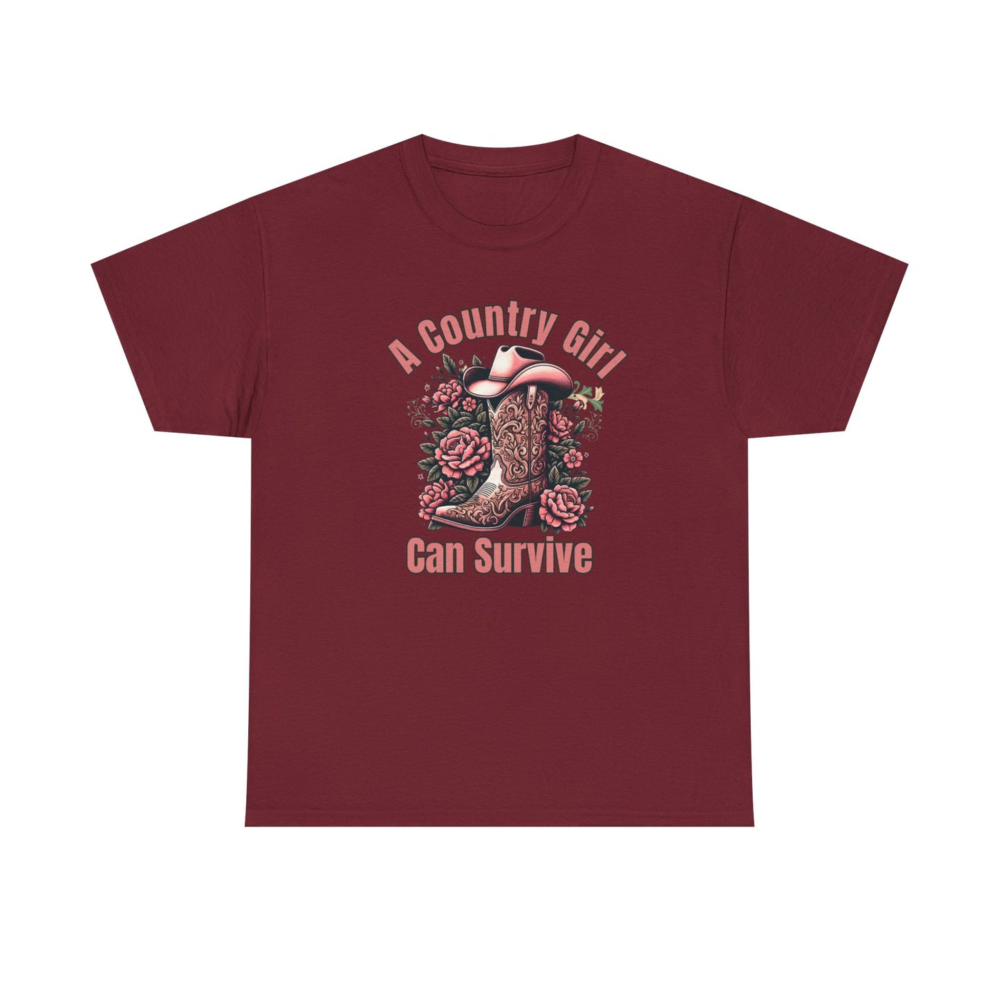 A Country Girl Can Survive Tee, Unisex Heavy Cotton - NEW 2025