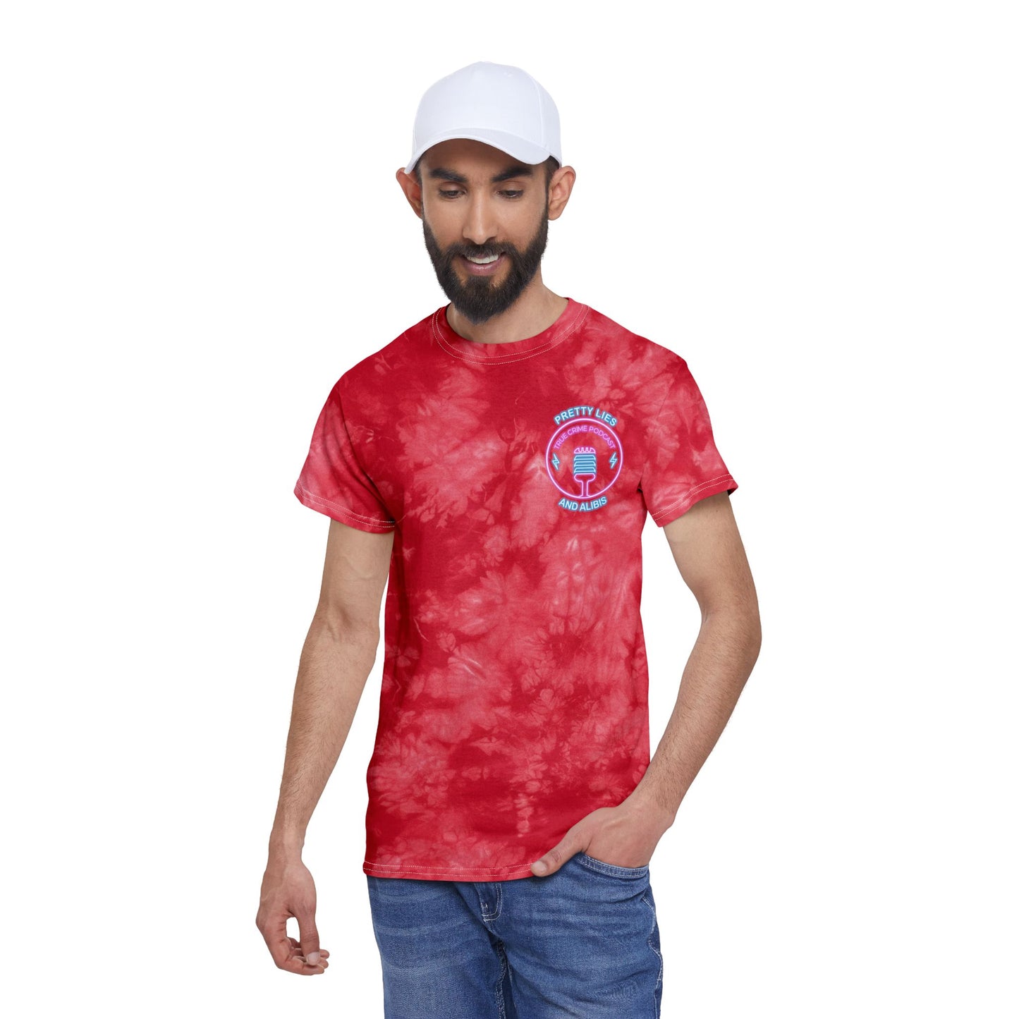 Tie-Dye Tee — Neon "Stack Chips Not Charges" Crime Con 26'