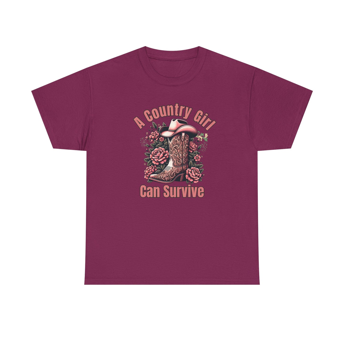 A Country Girl Can Survive Tee, Unisex Heavy Cotton - NEW 2025