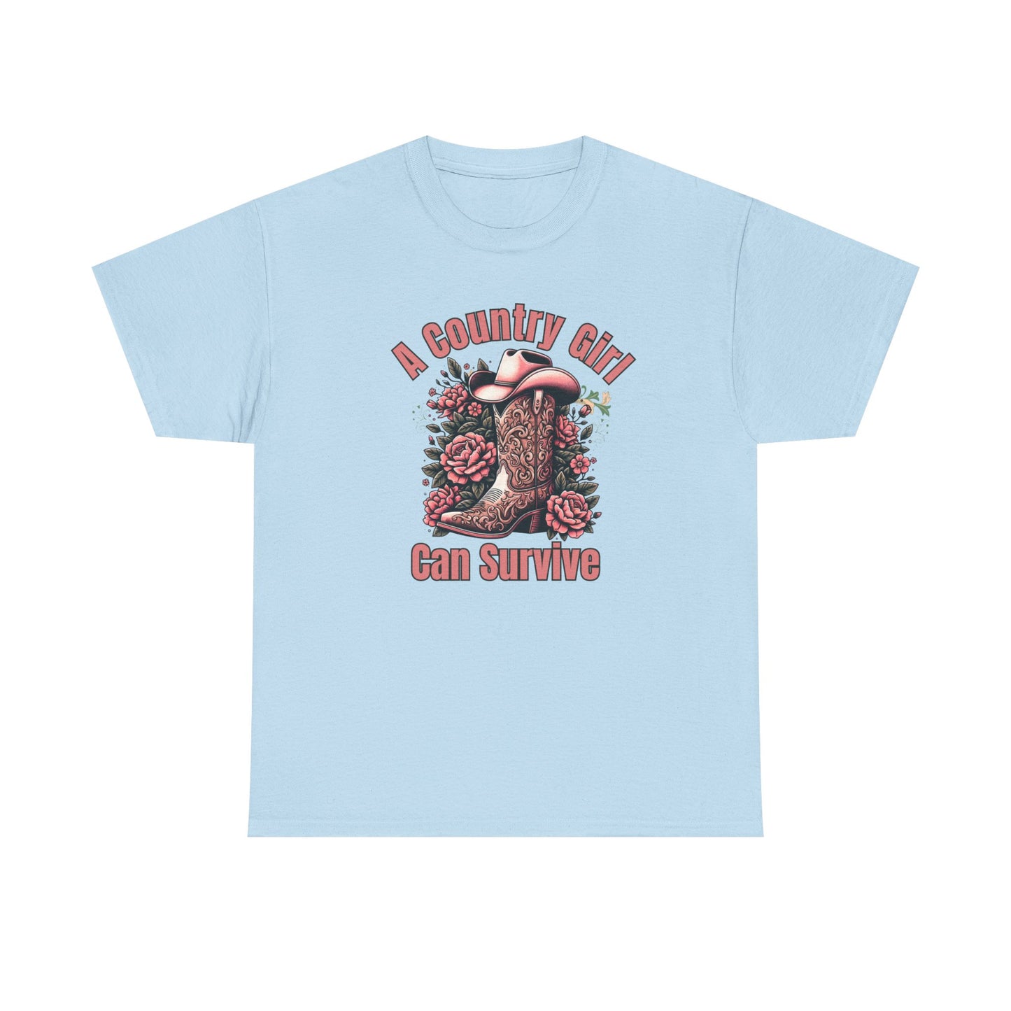A Country Girl Can Survive Tee, Unisex Heavy Cotton - NEW 2025