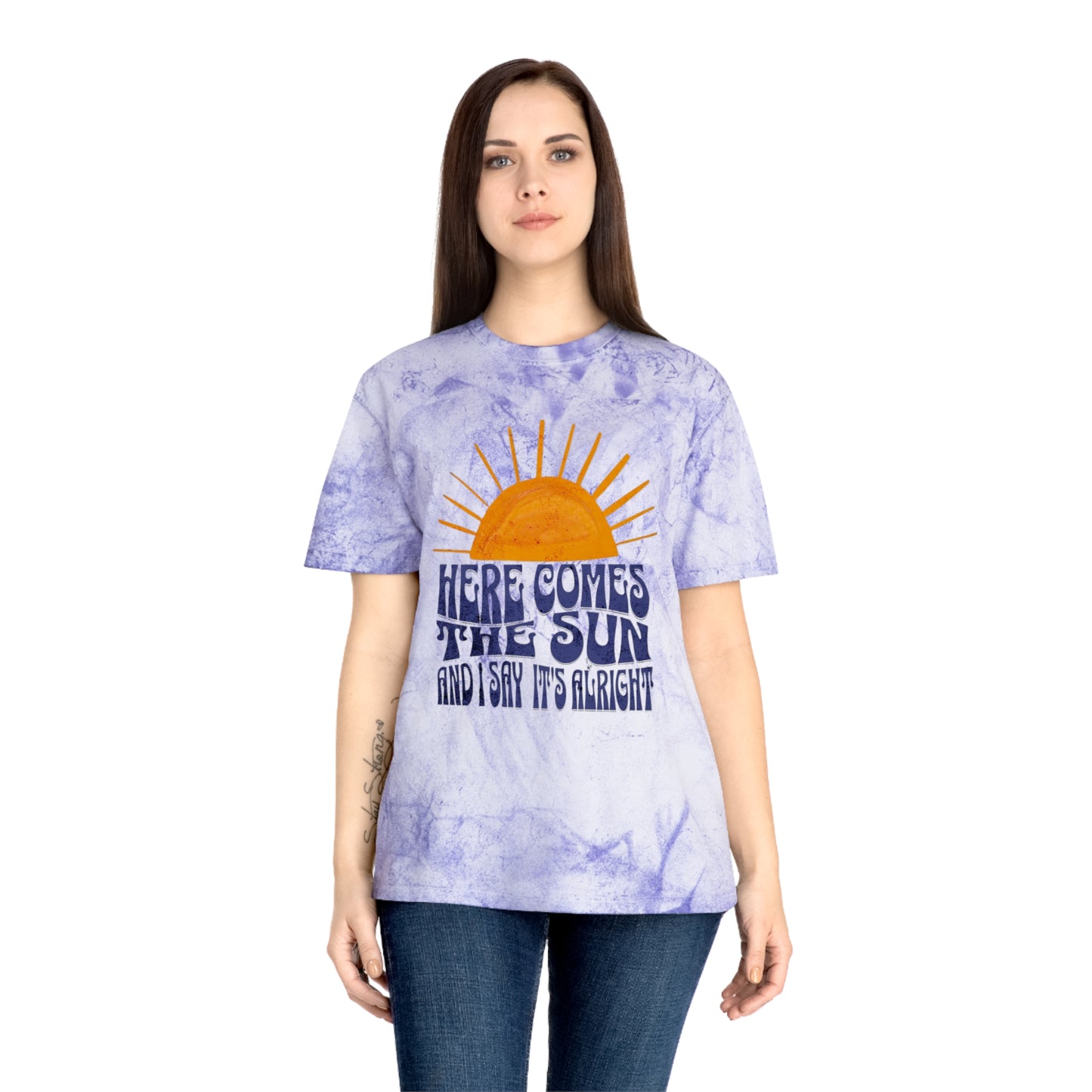 Lyrics Here Comes The Sun Unisex T-Shirt - Colorblast