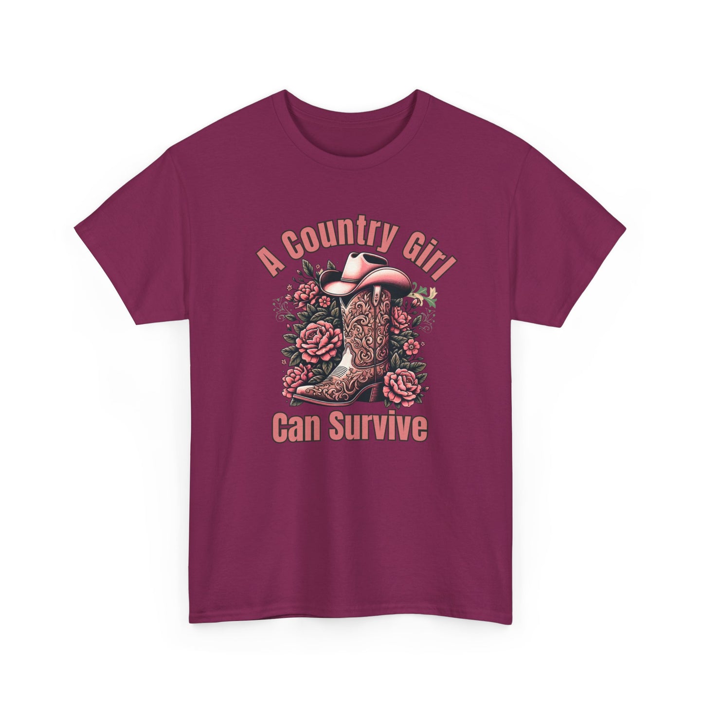 A Country Girl Can Survive Tee, Unisex Heavy Cotton - NEW 2025