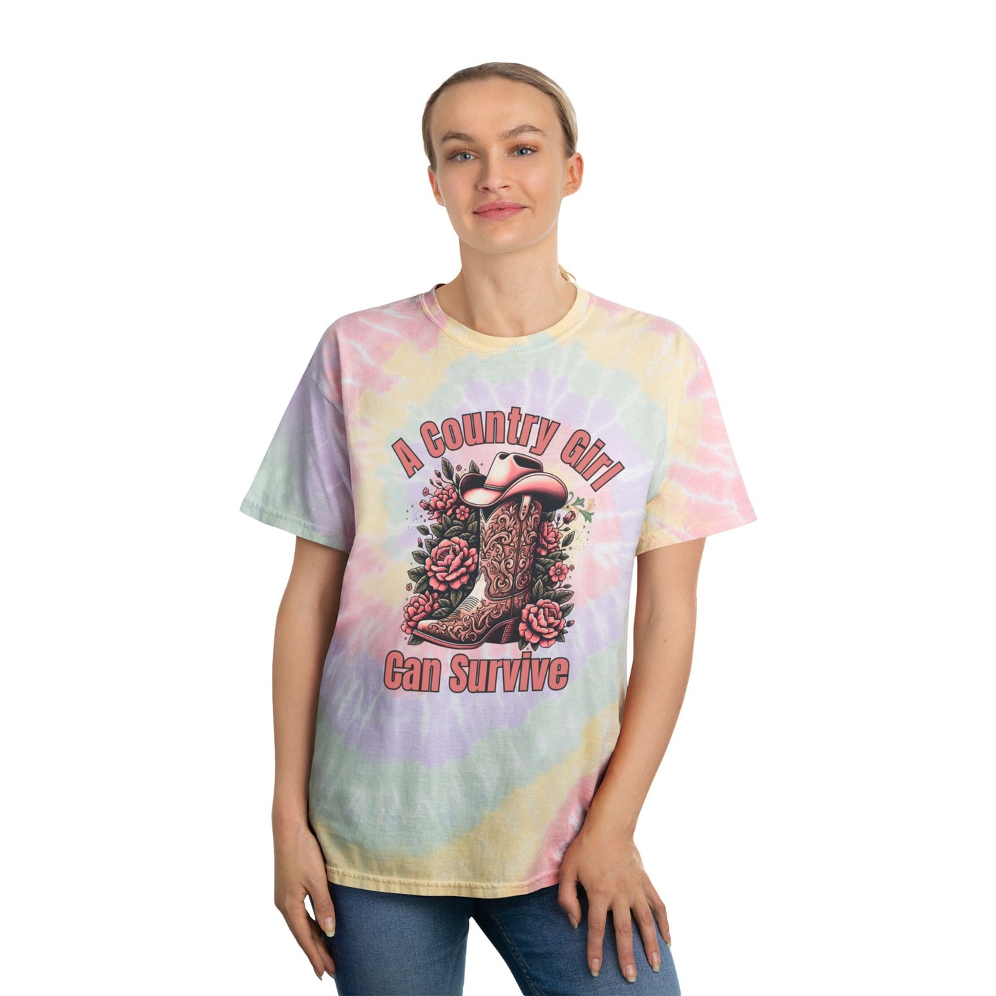 Tie-Dye Tee - A Country Girl Can Survive - NEW 2025