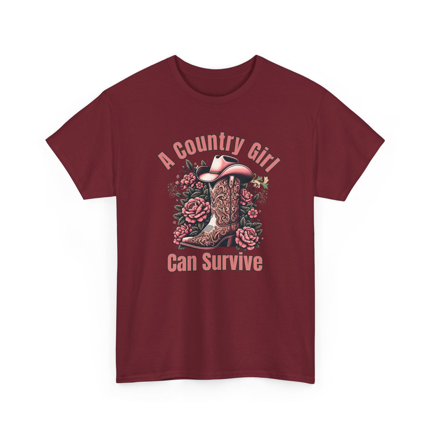 A Country Girl Can Survive Tee, Unisex Heavy Cotton - NEW 2025