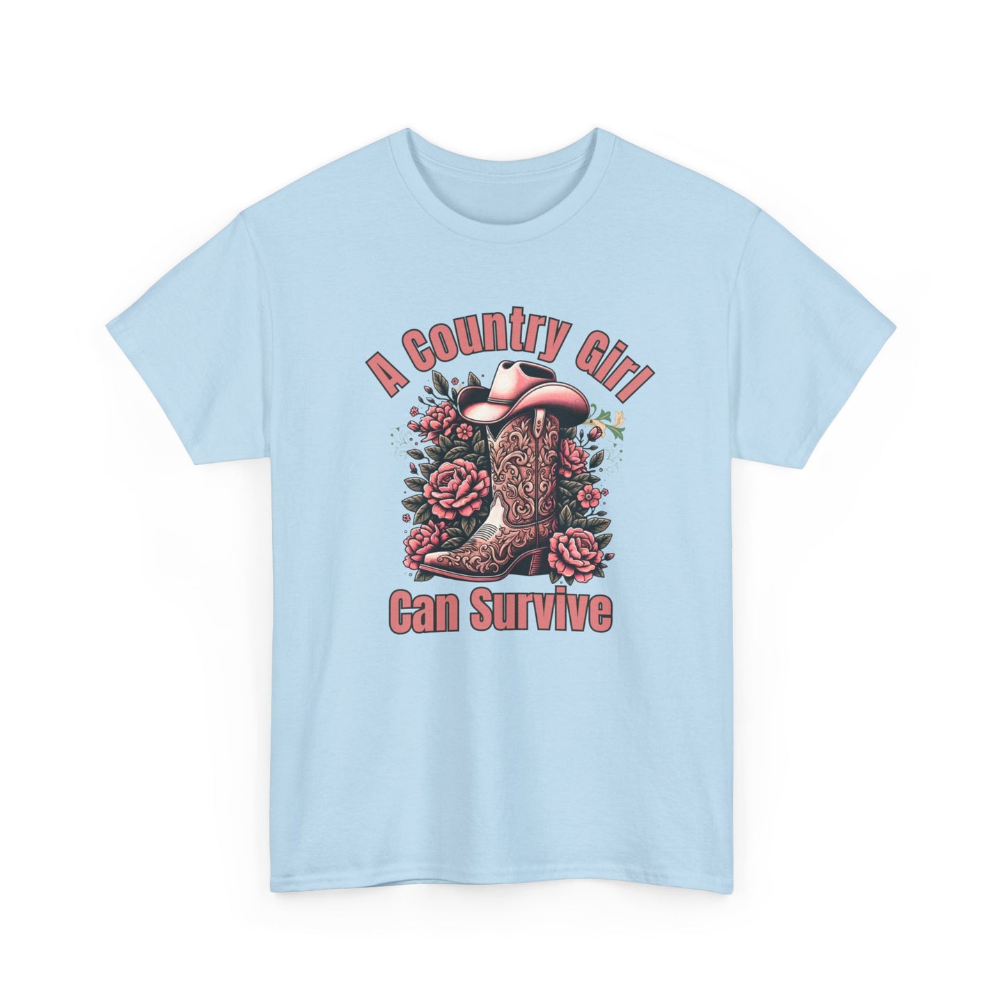 A Country Girl Can Survive Tee, Unisex Heavy Cotton - NEW 2025
