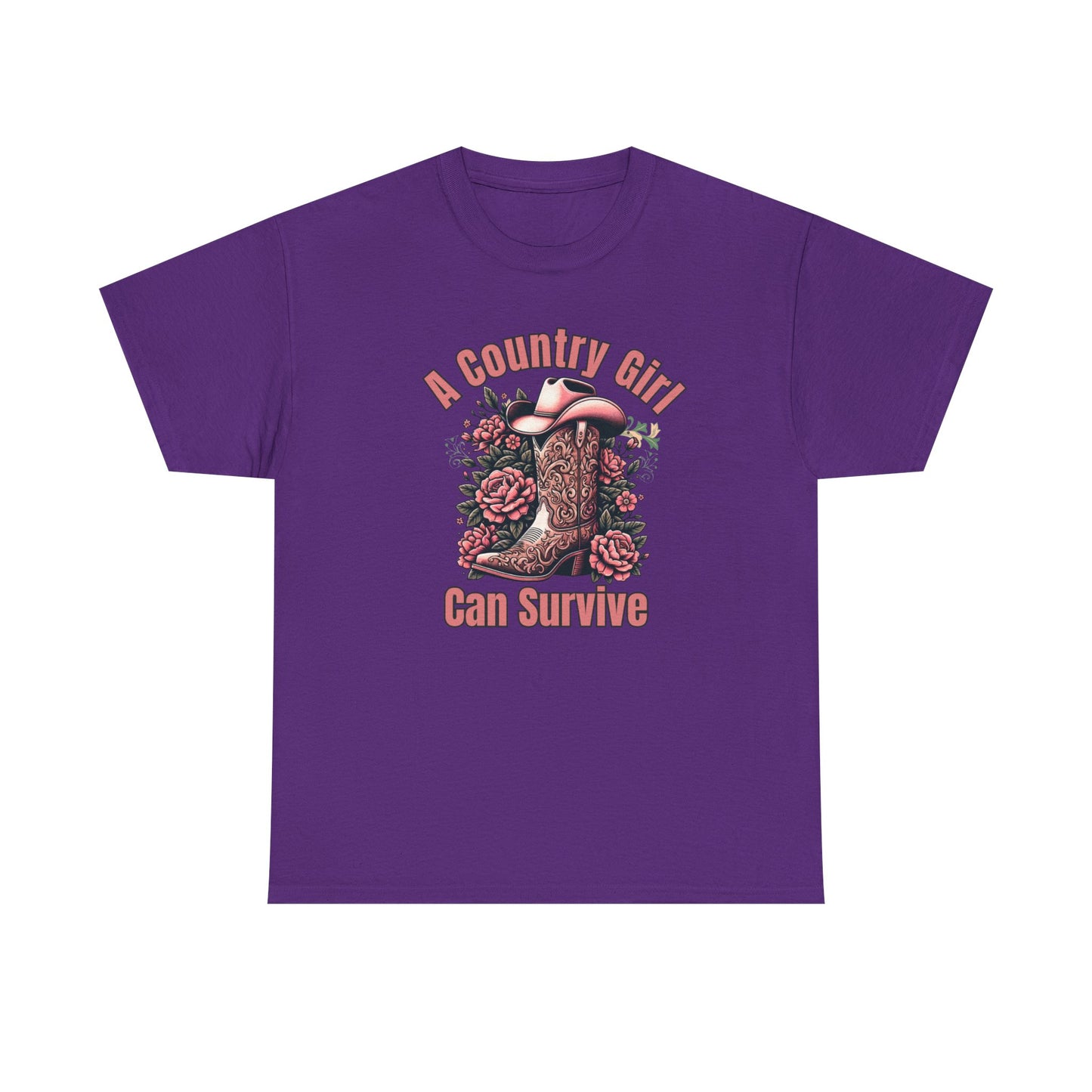 A Country Girl Can Survive Tee, Unisex Heavy Cotton - NEW 2025