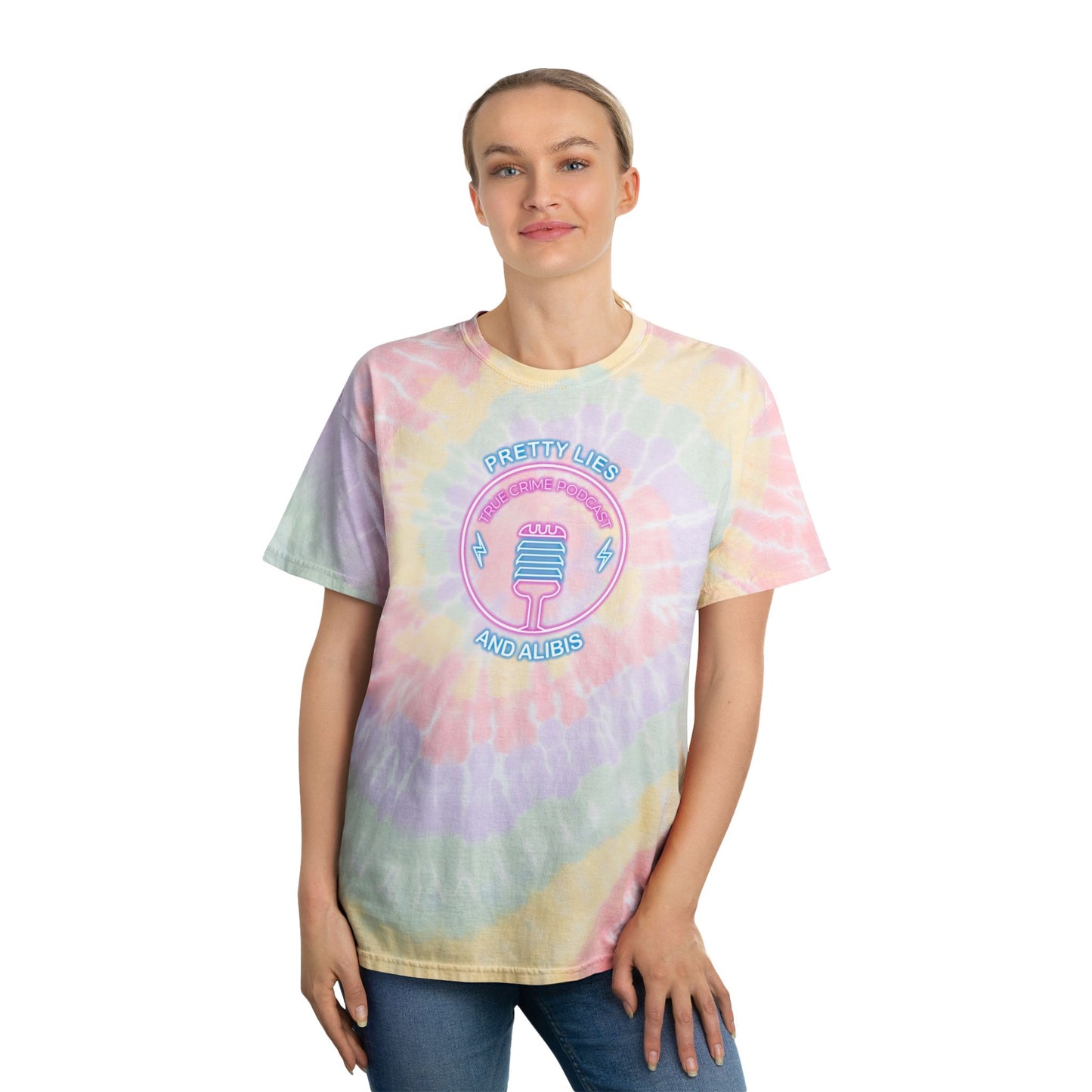 Rerto Tie-Dye Tee Pretty Lies And Alibis Cassette Tape New 2025